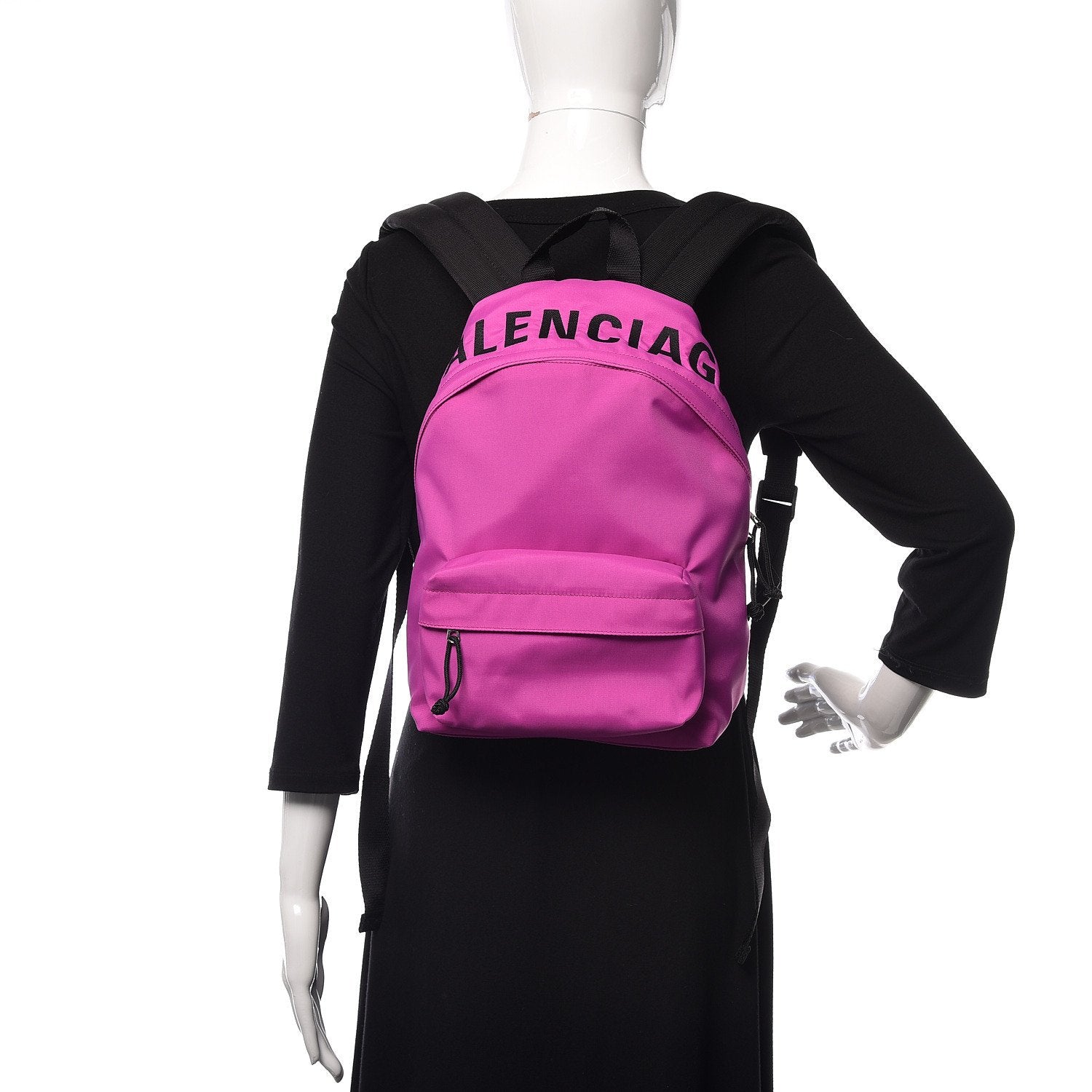 Balenciaga Wheel Sport Backpack Pink Fuchsia Nylon Logo