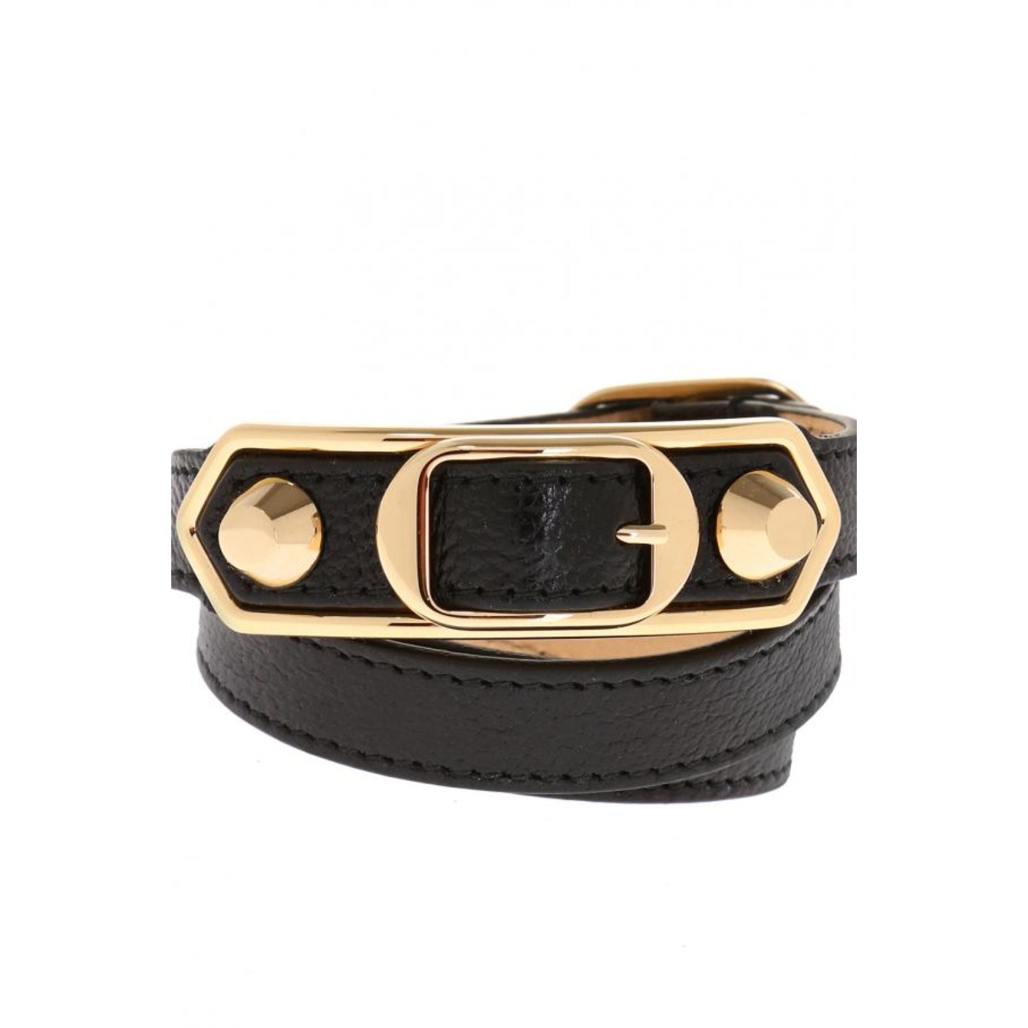Balenciaga Arena Wrap Bracelet Blue Nuit Shiny Leather Medium
