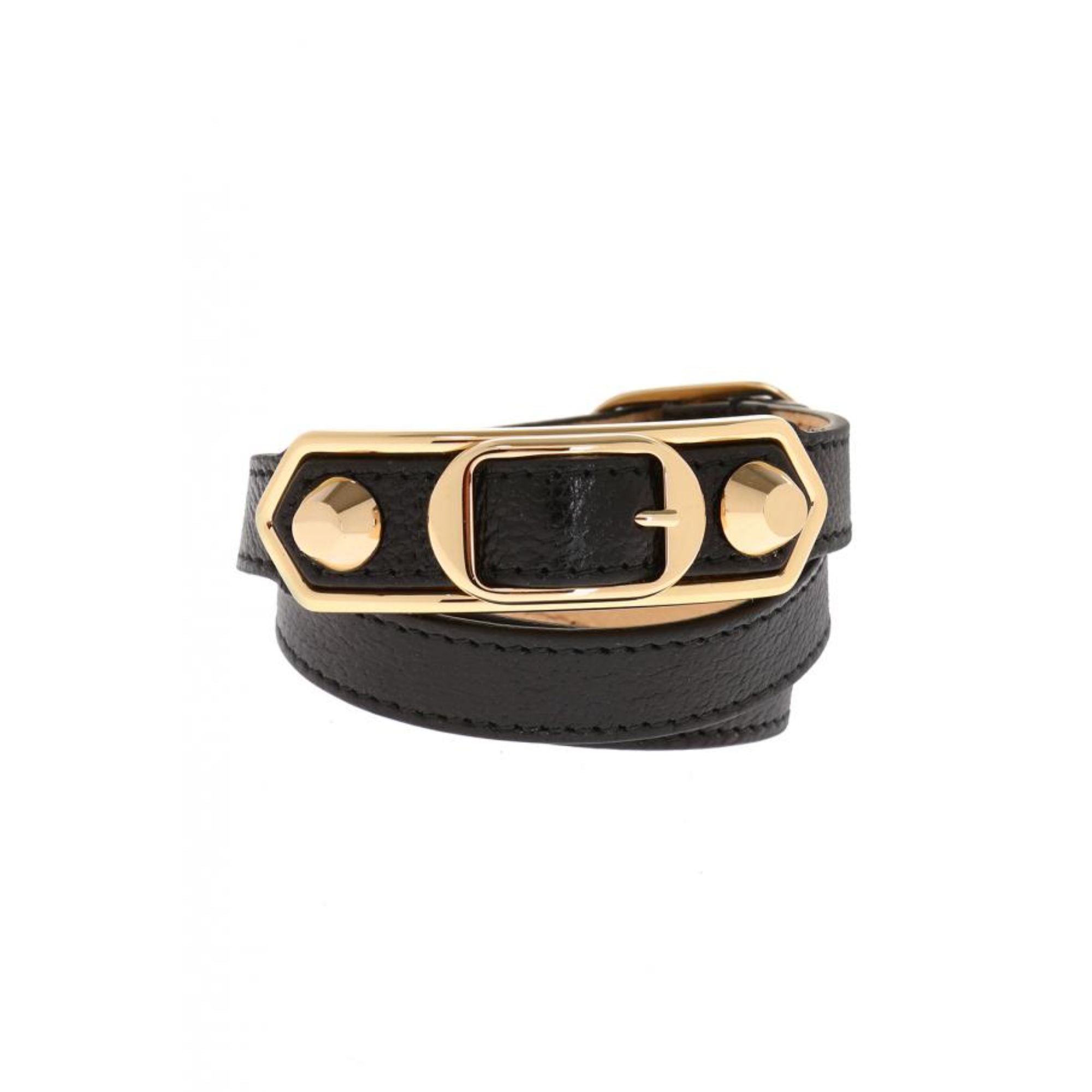 Balenciaga Arena Wrap Bracelet Blue Nuit Shiny Leather Medium