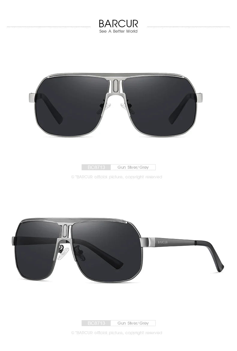 BARCUR Polarized Sports Sunglasses for Men Fashionable Fishing Driving Hiking and Outdoor Eyewear UV400 Protection Gradient Lenses - Overture Gifts