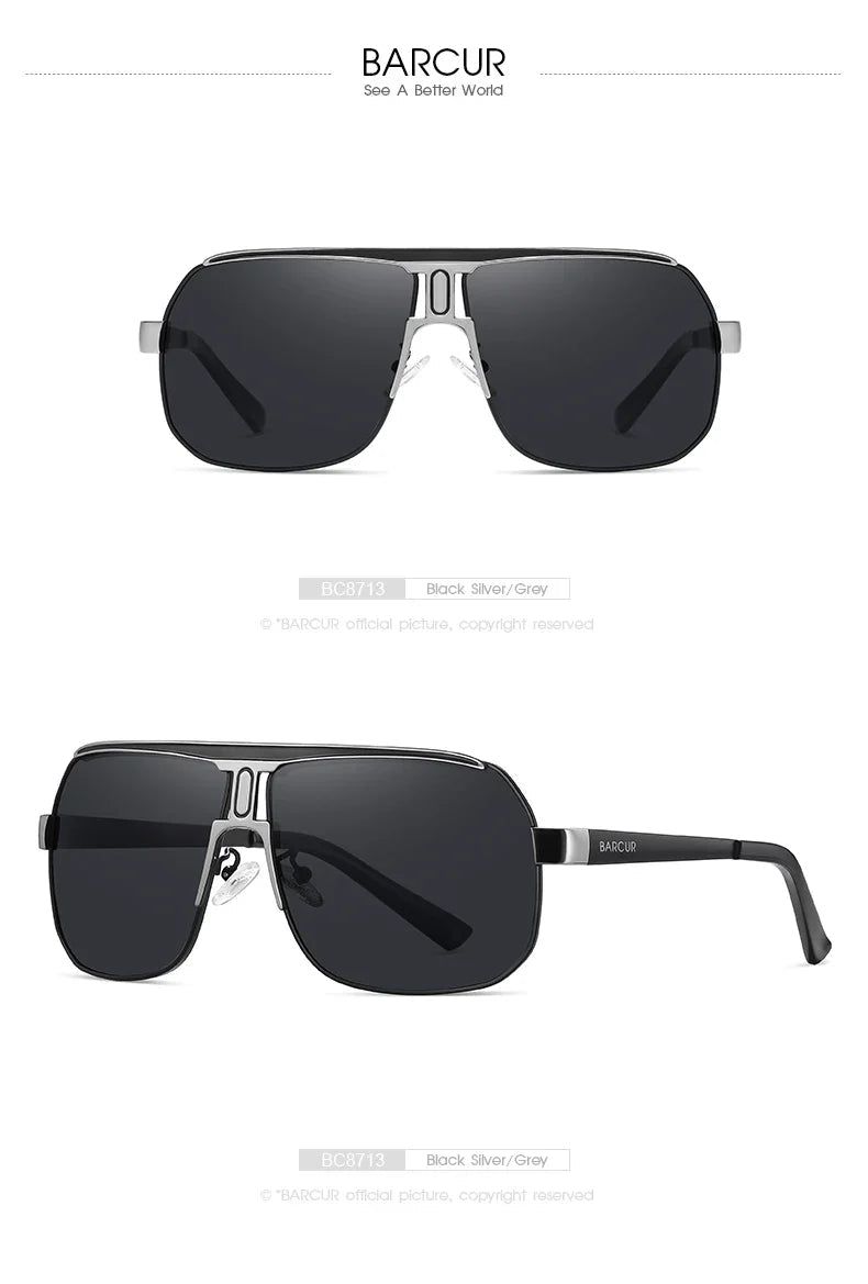 BARCUR Polarized Sports Sunglasses for Men Fashionable Fishing Driving Hiking and Outdoor Eyewear UV400 Protection Gradient Lenses - Overture Gifts