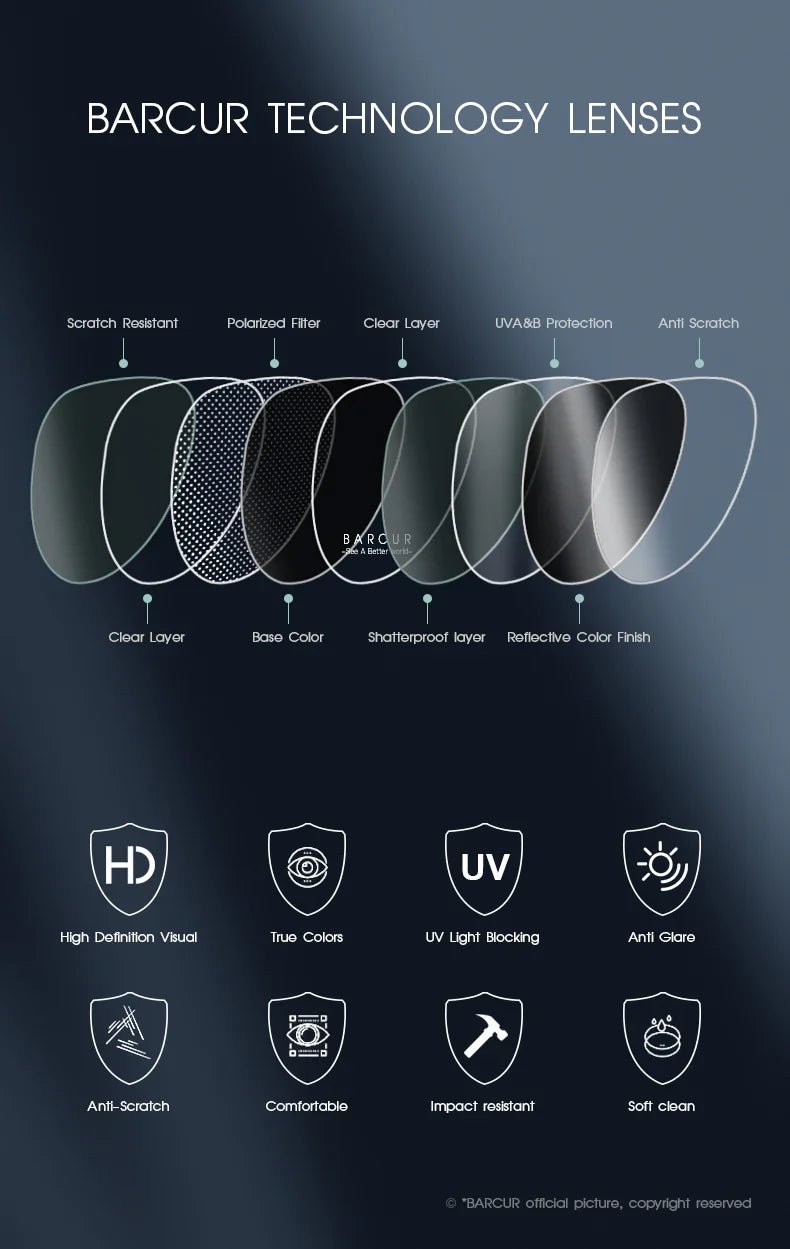BARCUR Polarized Sports Sunglasses for Men Fashionable Fishing Driving Hiking and Outdoor Eyewear UV400 Protection Gradient Lenses - Overture Gifts