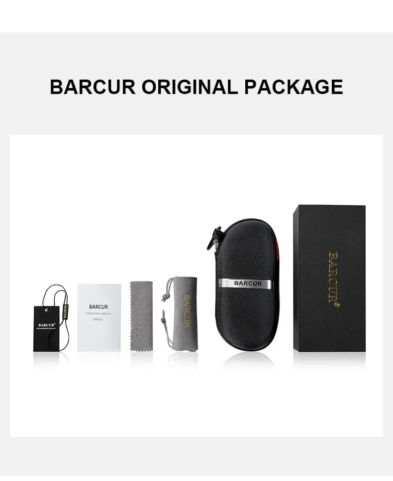 BARCUR Polarized Sports Sunglasses for Men Fashionable Fishing Driving Hiking and Outdoor Eyewear UV400 Protection Gradient Lenses - Overture Gifts