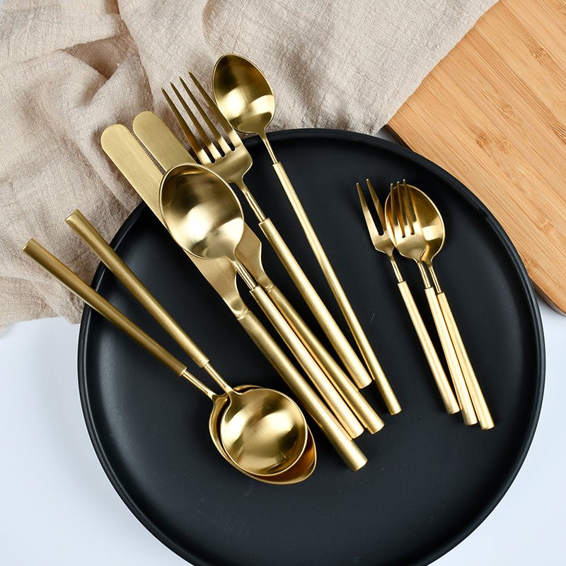 Barton Luxury Gold Cutlery Set | 3CARATS - Overture Gifts
