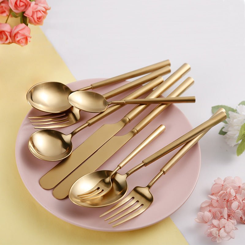 Barton Luxury Gold Cutlery Set | 3CARATS - Overture Gifts