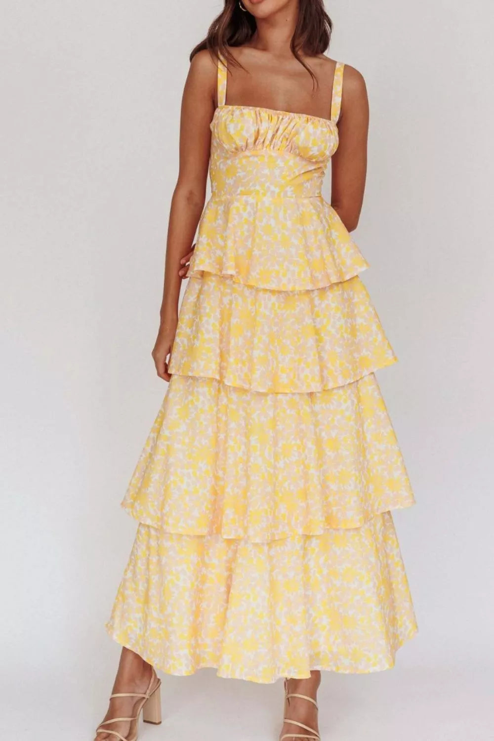 Floral Layered Maxi Dress