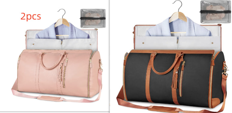Women's Large Capacity Travel Duffle and Garment Bag Handbag