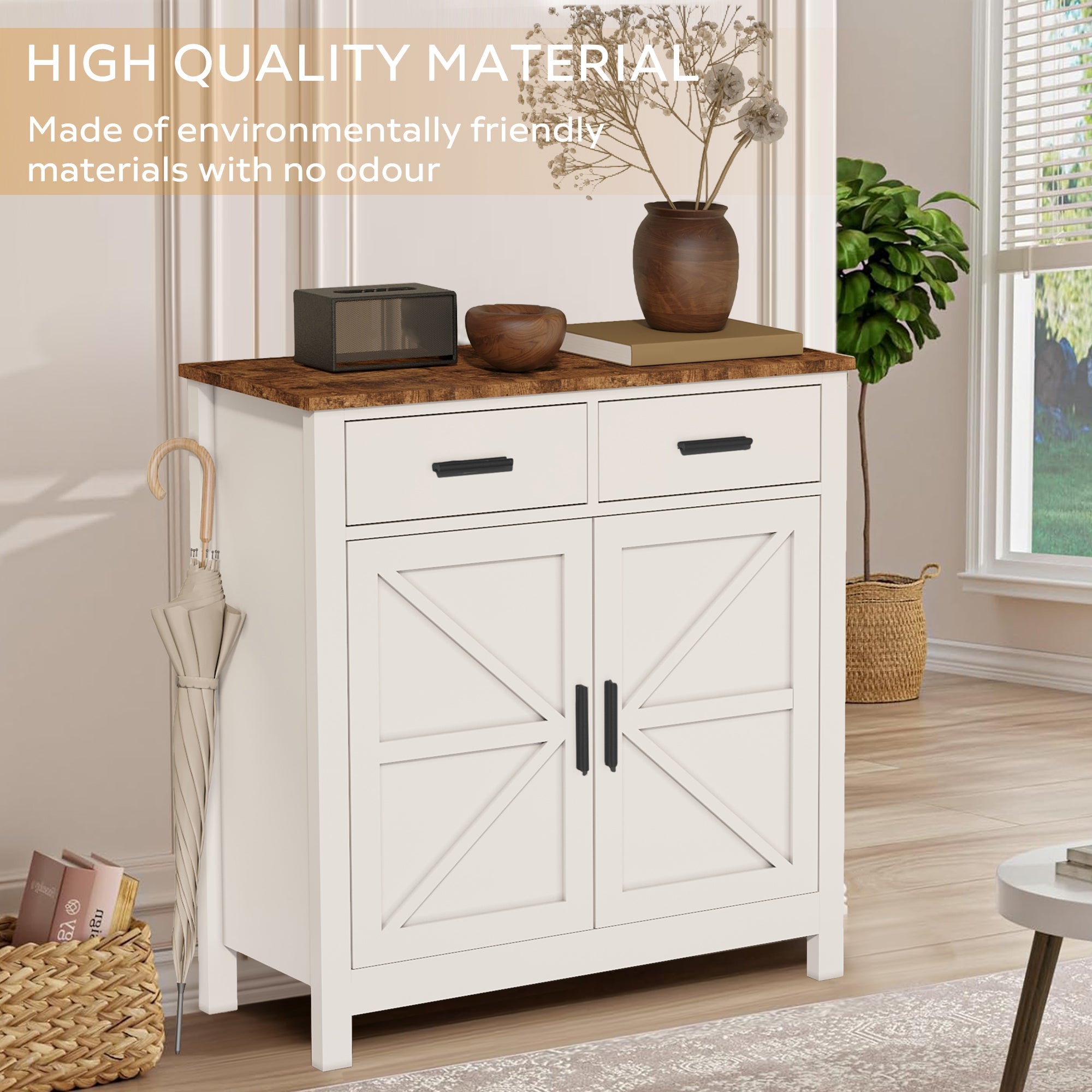 Kitchen Storage Cabinet - Modern Farmhouse Buffet