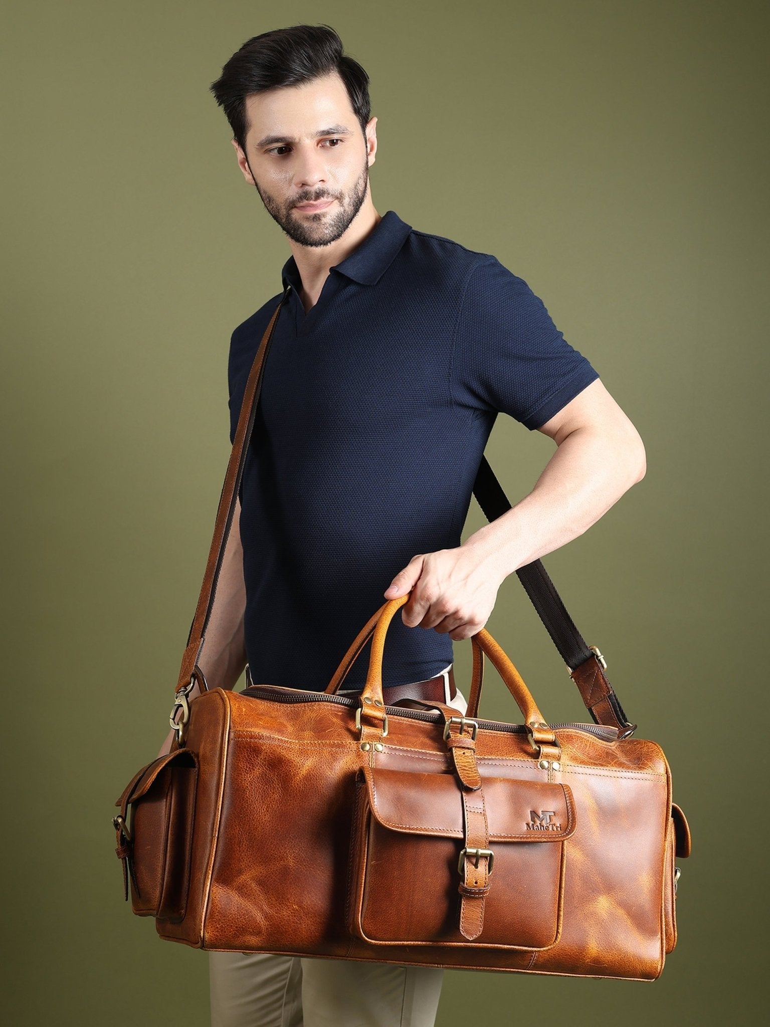 Berlin Leather Weekender Duffle Bag - Overture Gifts