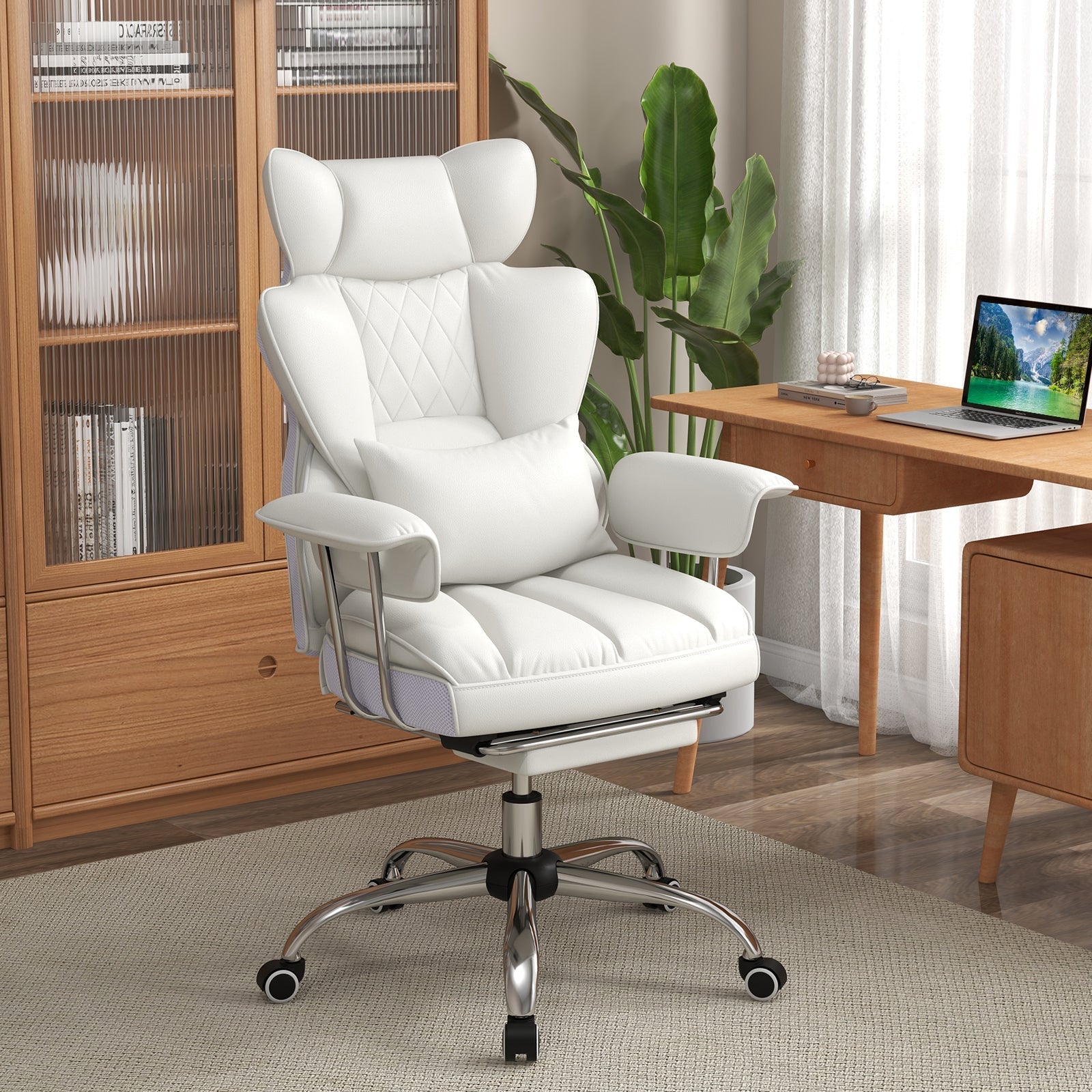 Big and Tall Executive Office Desk Chair with Footrest - Overture Gifts