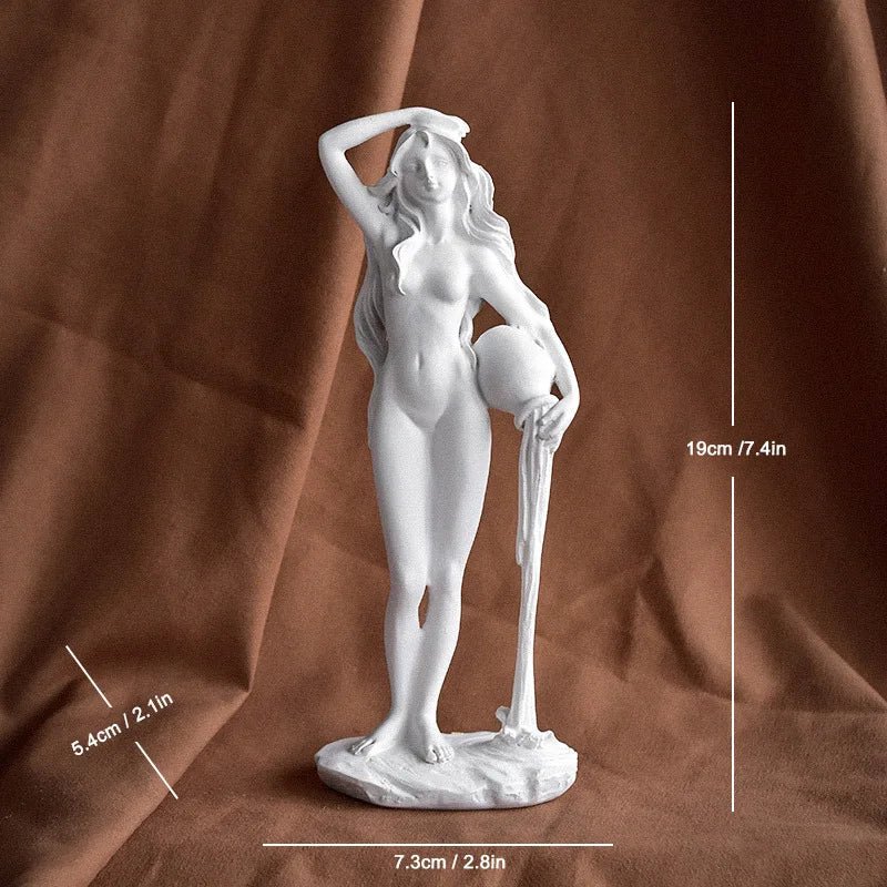 Birth of Venus Resin Statue Botticelli Inspired Greek Goddess Sculpture Roman Mythology Decor Classic Art Figure for Home Desk - Overture Gifts