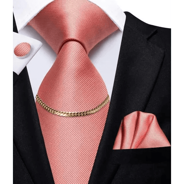 Black Silk Necktie Set Timeless Pocket Square Cufflinks - Overture Gifts