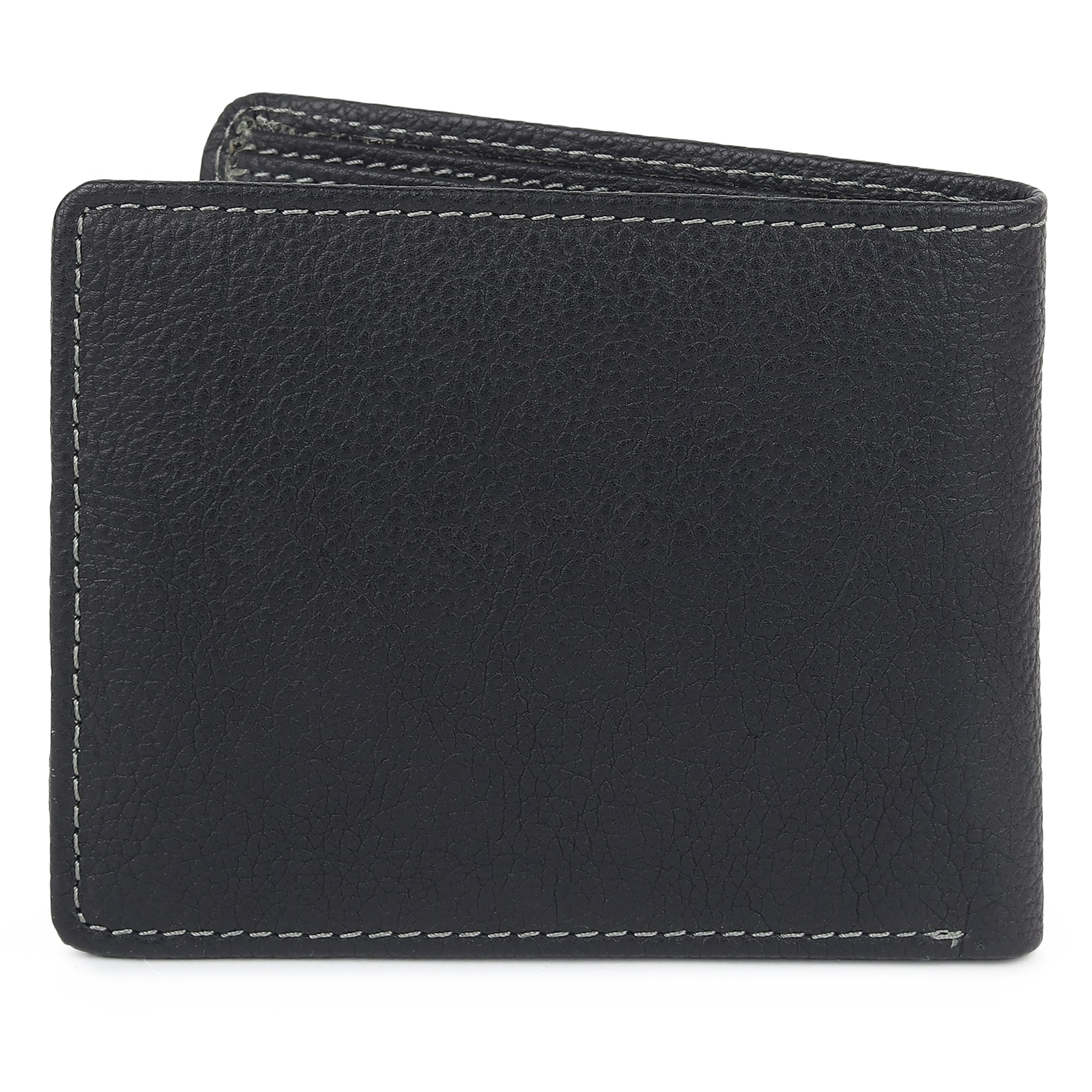 Black Textured Leather Mens Wallet - Overture Gifts