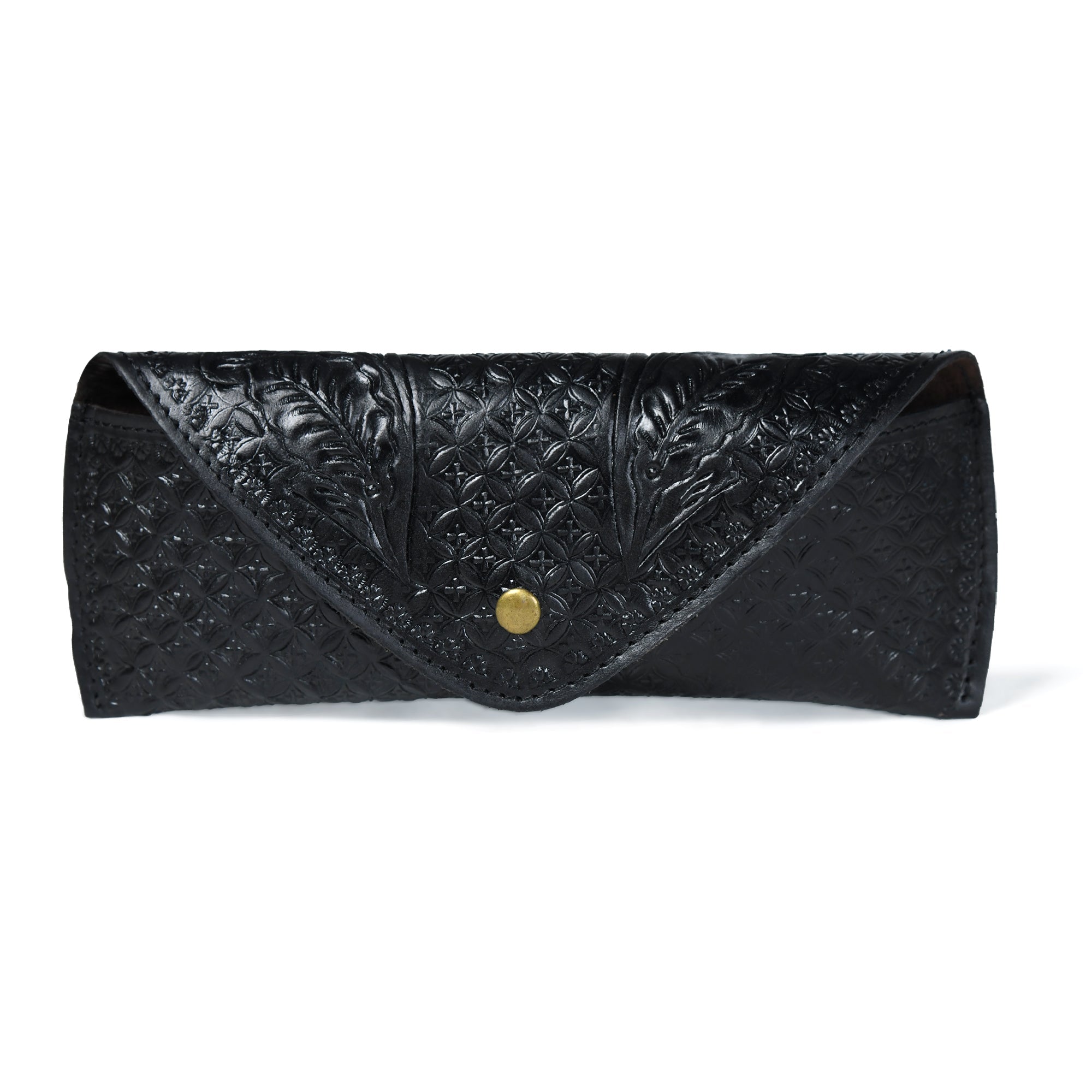 Black Textured Leather Sunglasses Cover - Overture Gifts