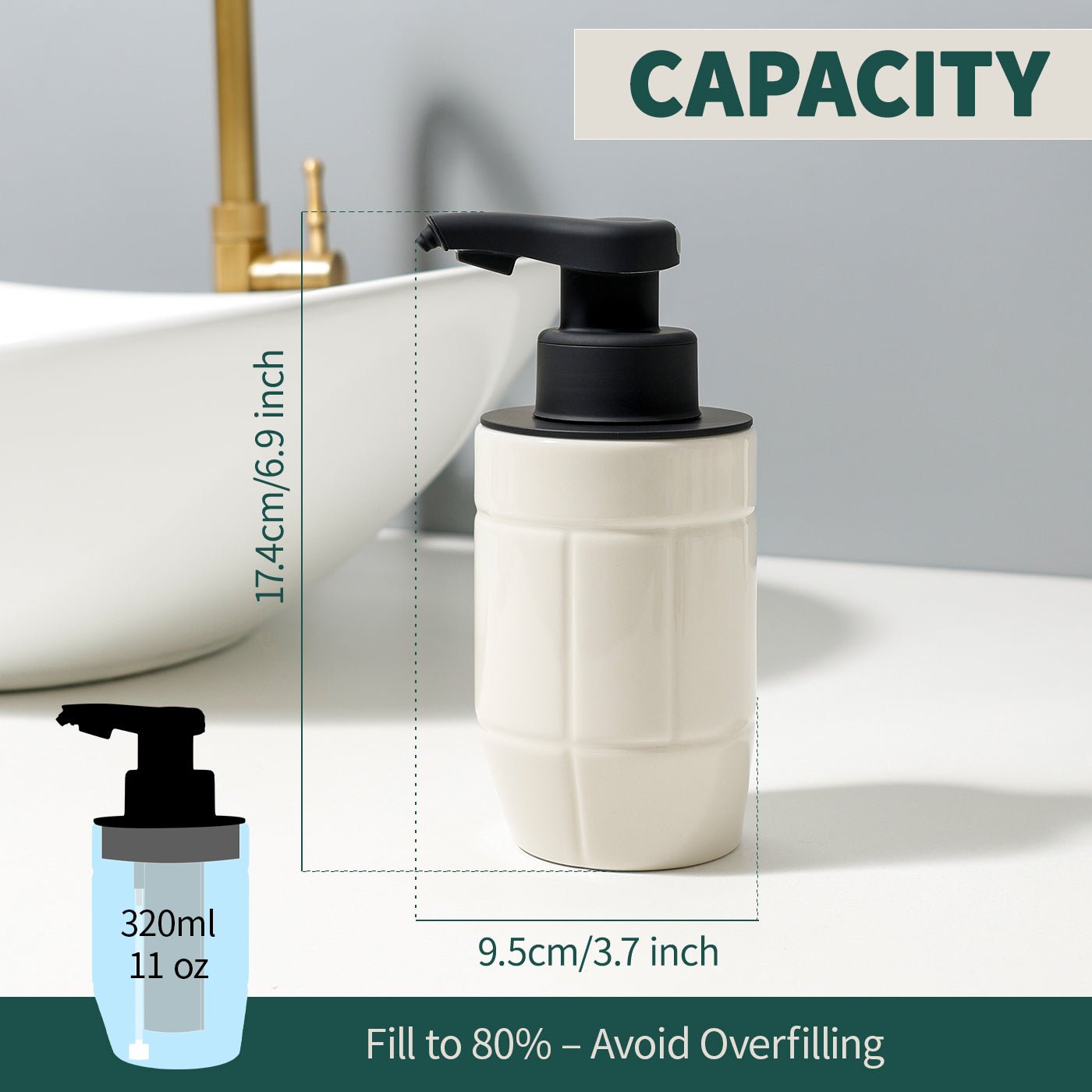 BosilunLife Eco-Brutalism Automatic Foaming Soap Dispenser Recycled Eco-Clay - Overture Gifts