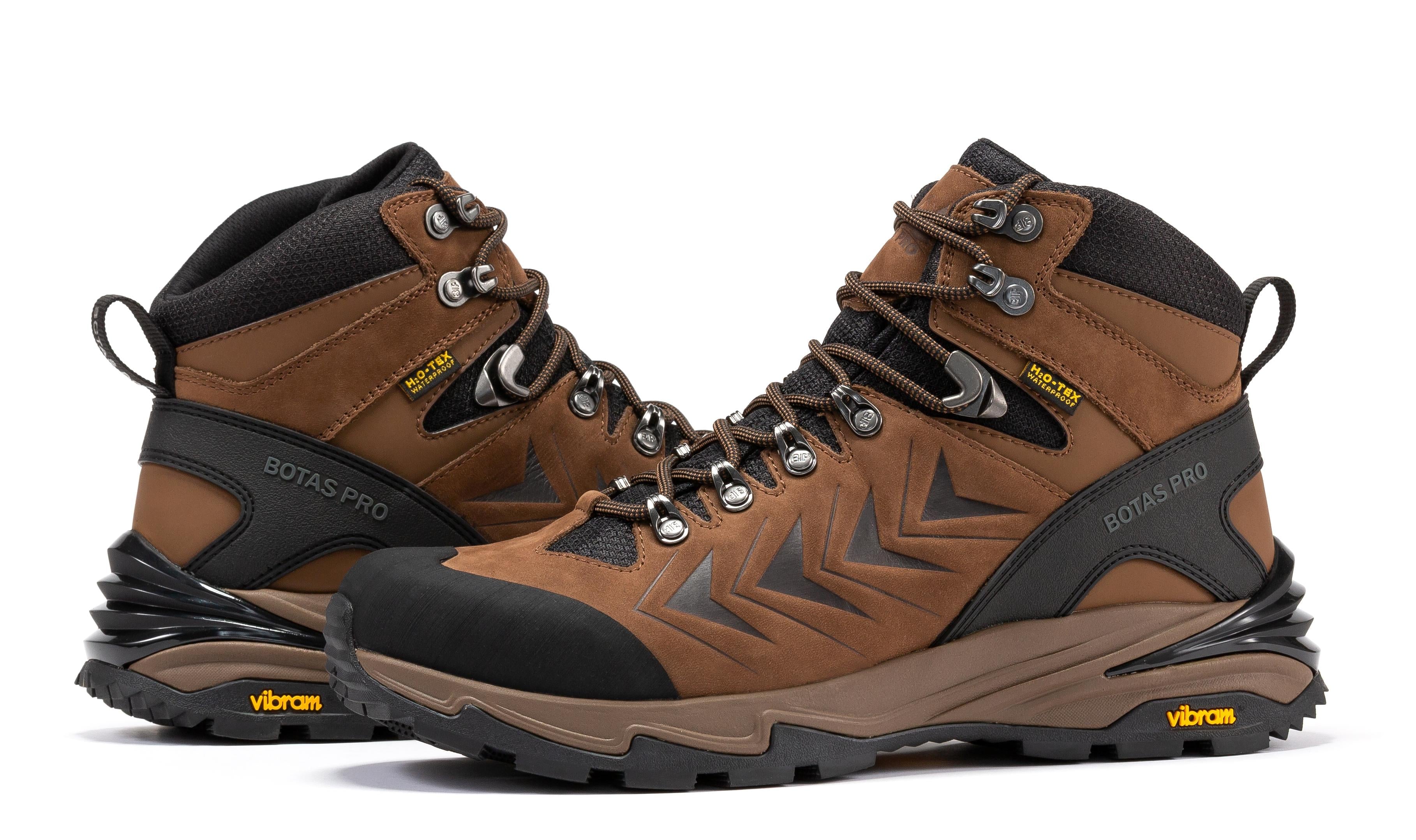 Botas Pro Brown 6 Inch Waterproof Hiking Boots with VIBRAM® Traction Lug Outsole BP22121