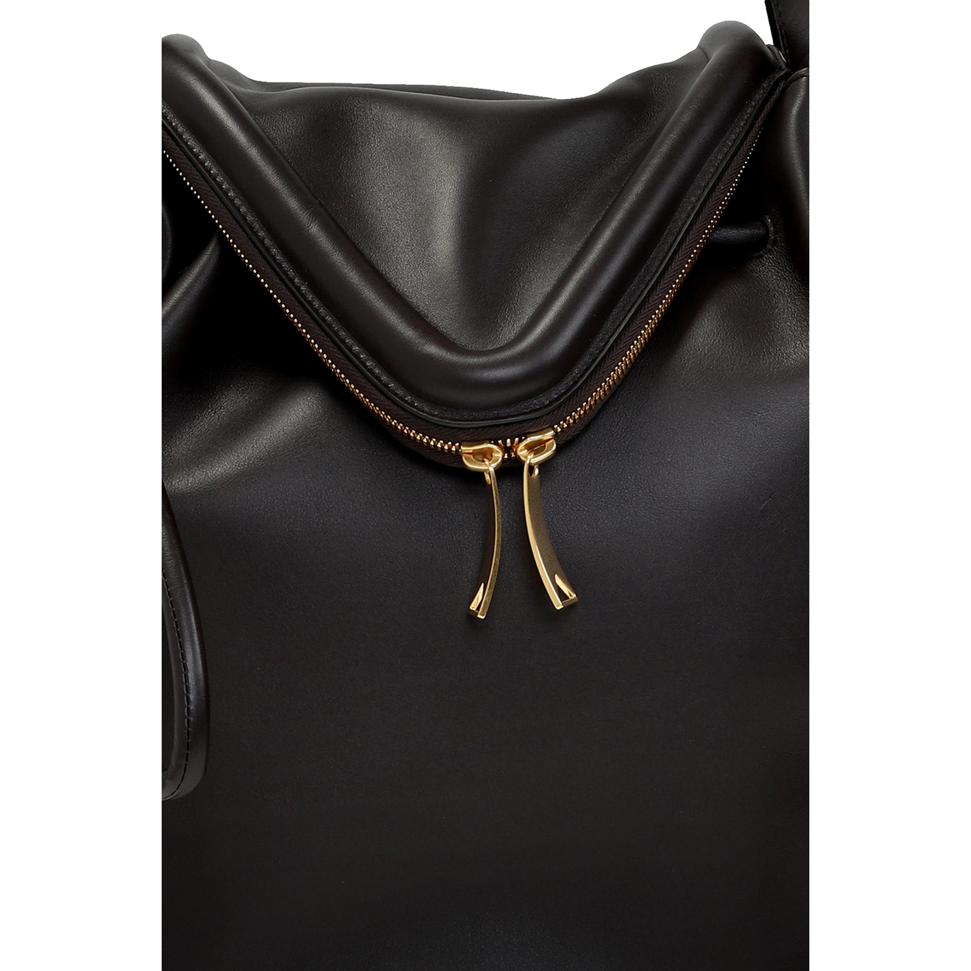 Bottega Veneta Beak Large Black Nappa Leather Shoulder Bag