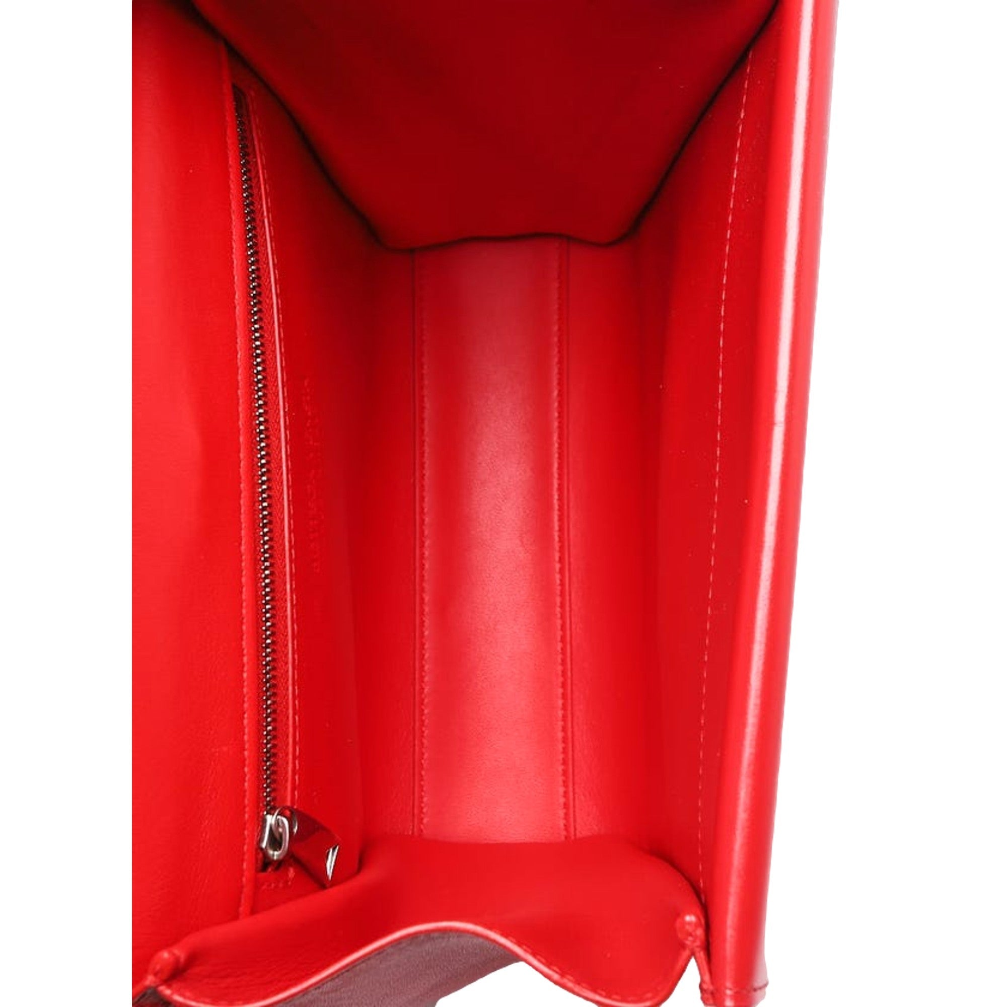 Bottega Veneta The Clip Chili Red Calfskin Leather Shoulder Crossbody Bag