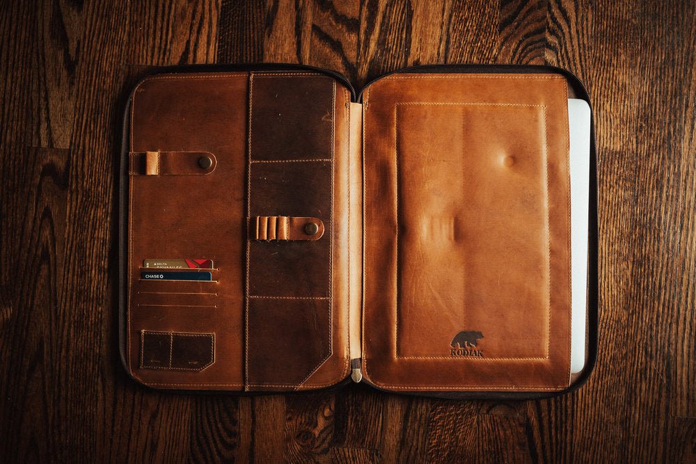 Buffalo Leather MacBook Portfolio - Overture Gifts