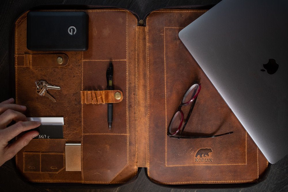 Buffalo Leather MacBook Portfolio - Overture Gifts