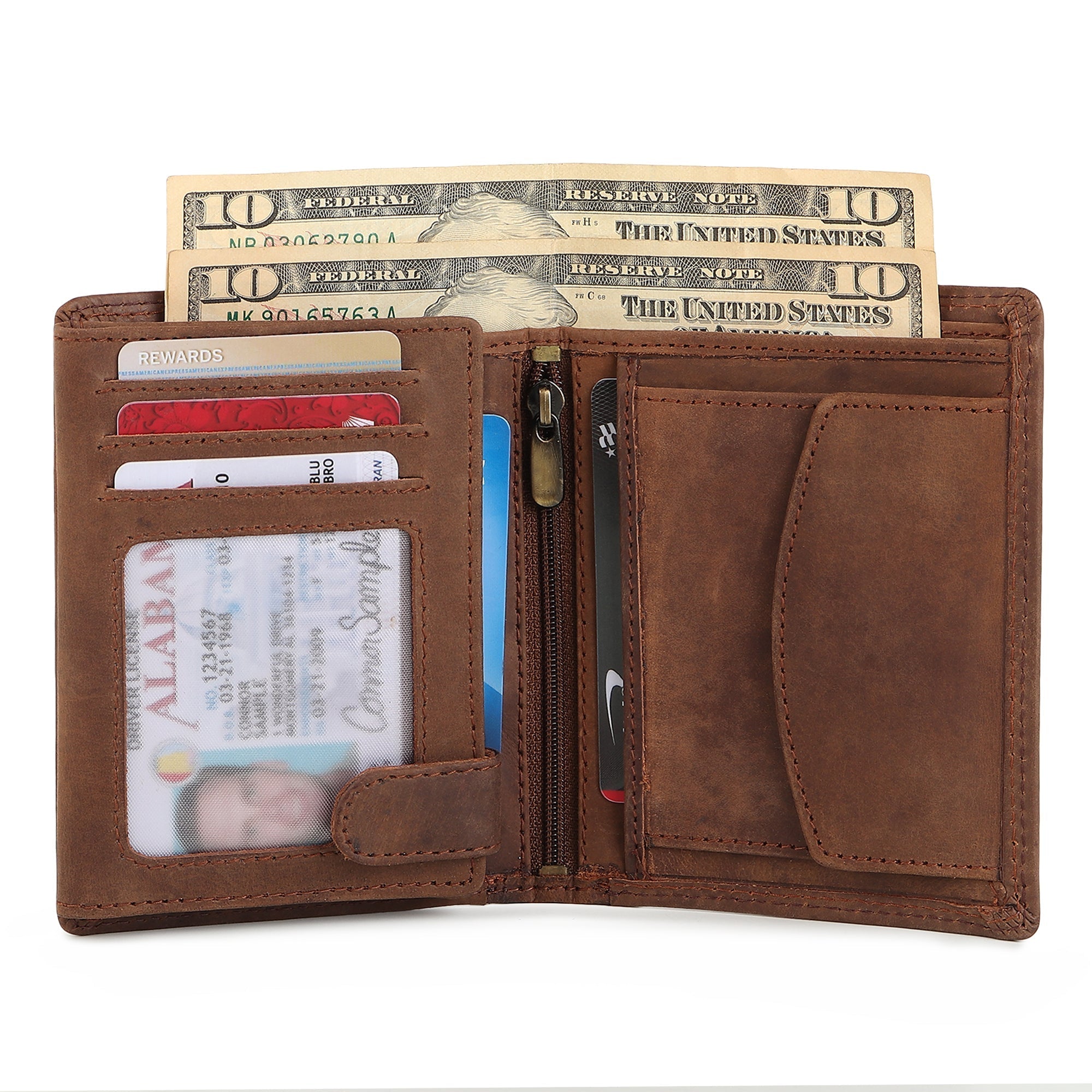 Buffalo Leather Men's Wallet - Vertical - Overture Gifts