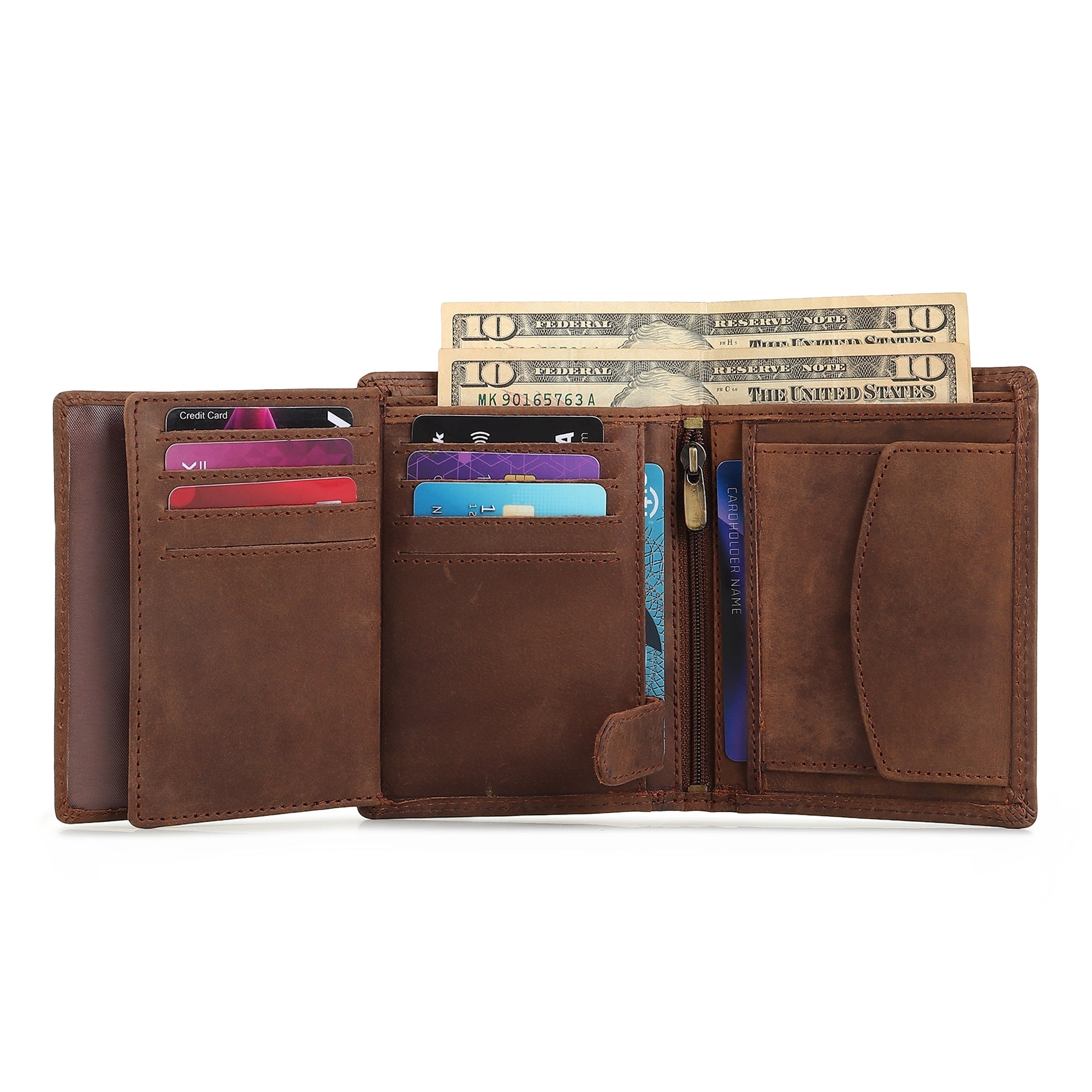 Buffalo Leather Men's Wallet - Vertical - Overture Gifts