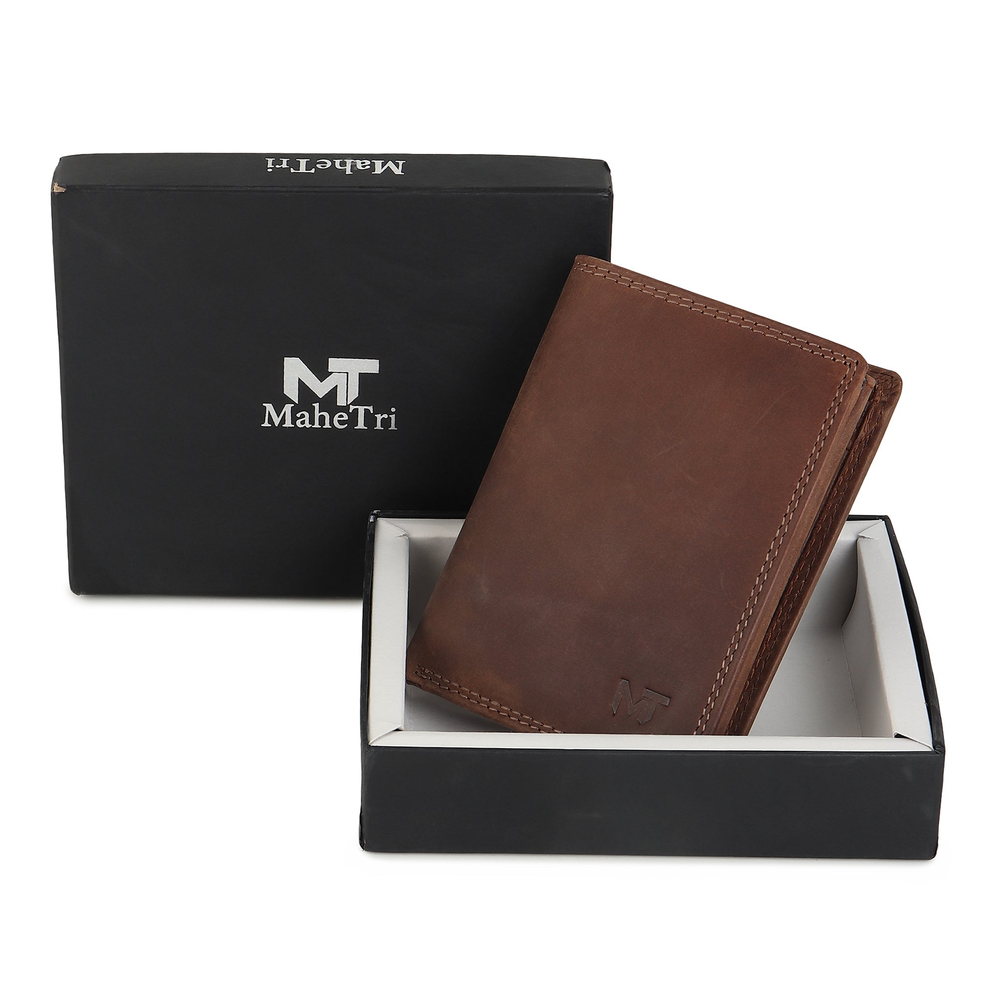 Buffalo Leather Men's Wallet - Vertical - Overture Gifts