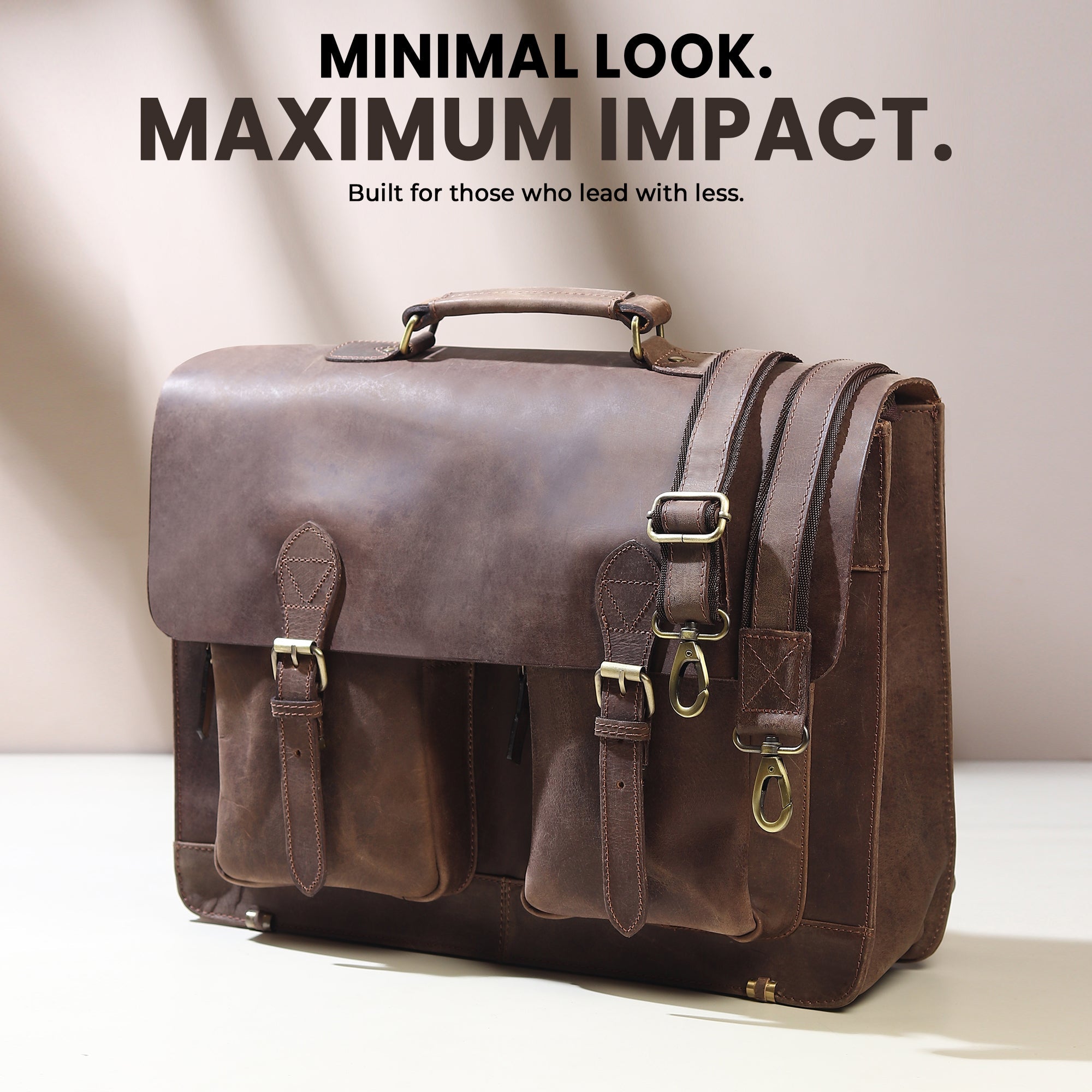 Buffalo Leather Messenger Bag - Overture Gifts