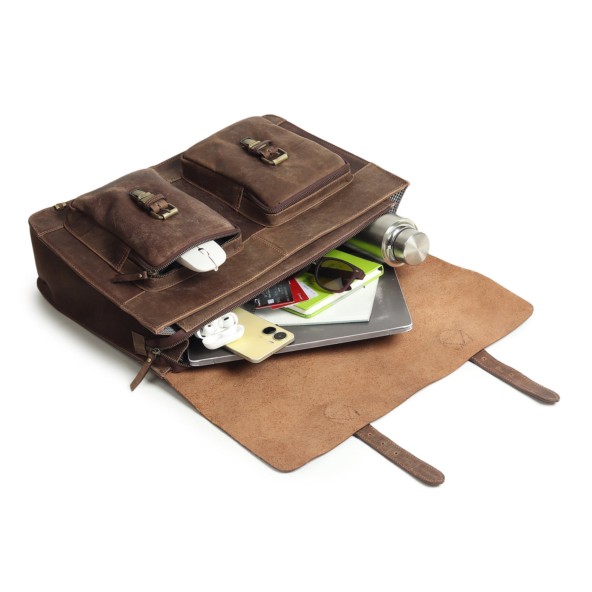 Buffalo Leather Messenger Bag - Overture Gifts