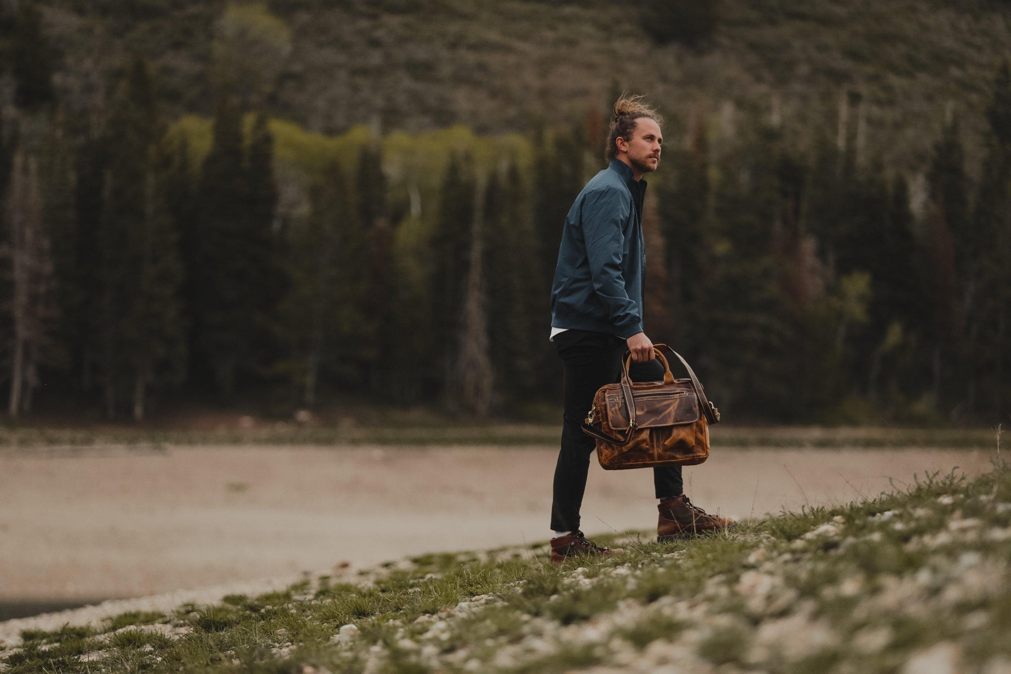 Buffalo Leather Pilot Bag - Overture Gifts
