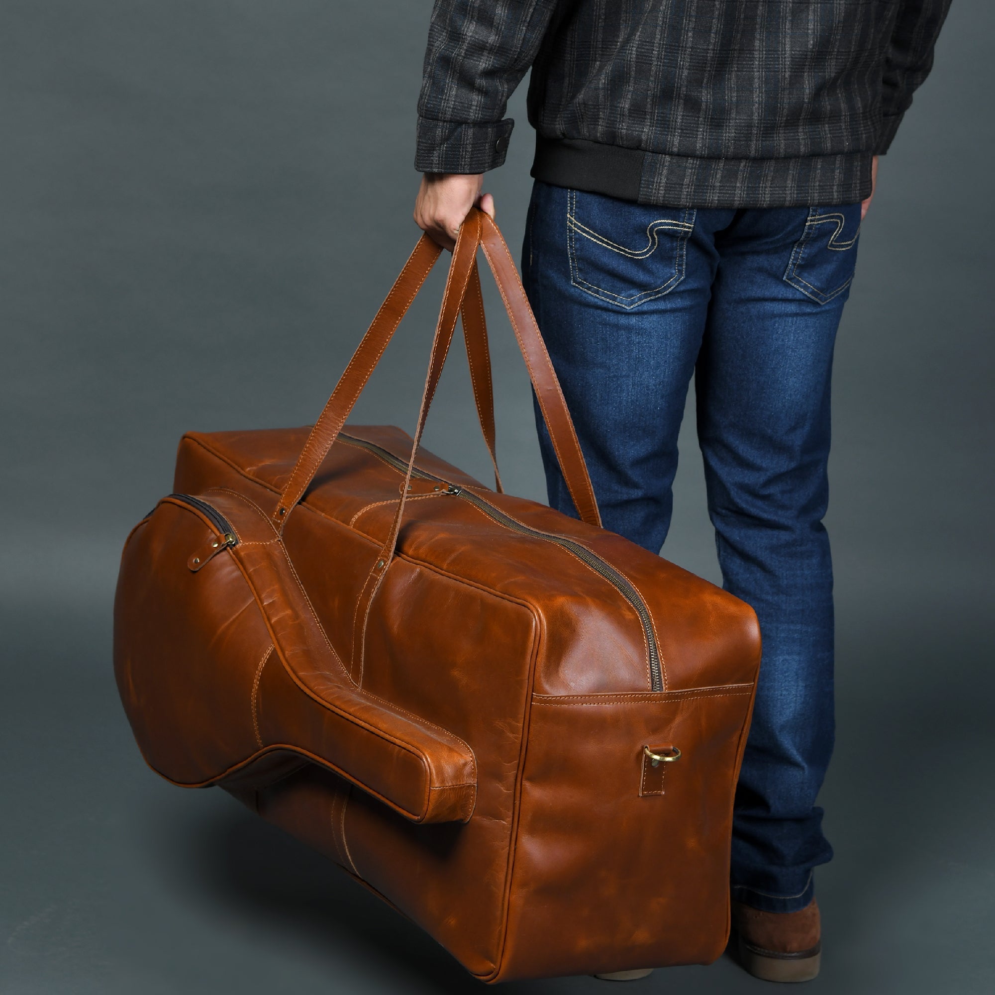 Buffalo Leather Tennis Duffle Bag - Overture Gifts