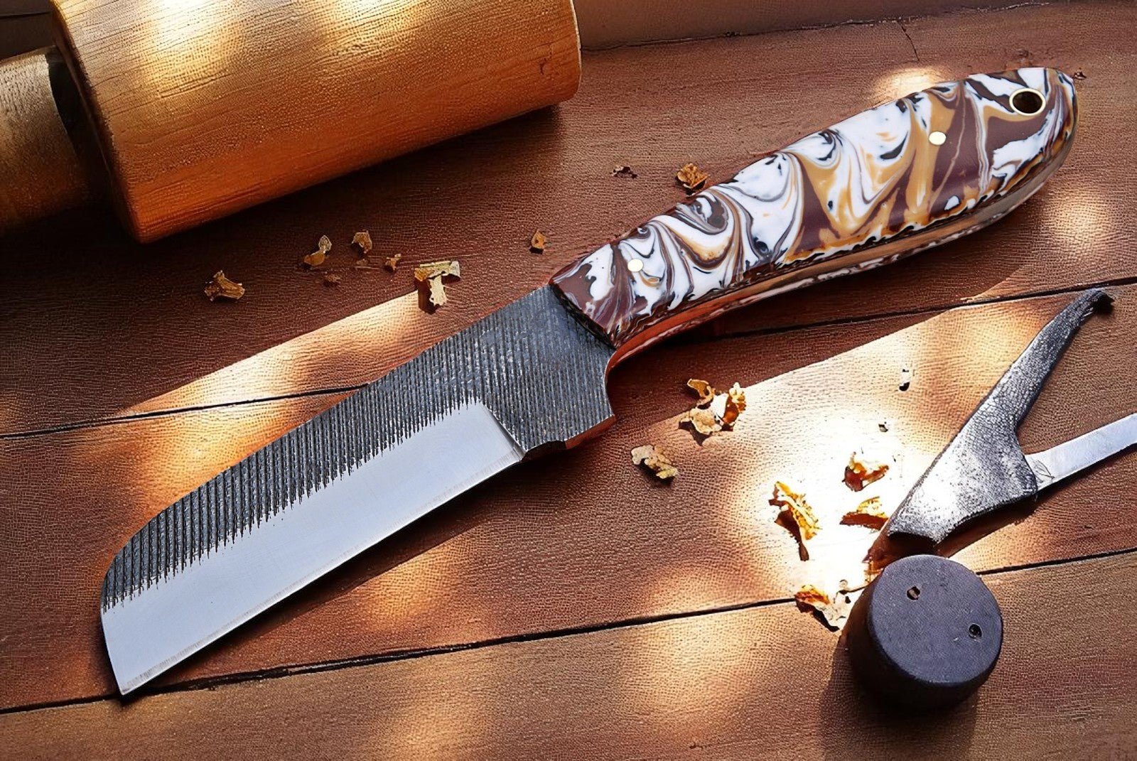 Bull Cutter Knife - Custom Handmade – 8" Rash Steel - Overture Gifts