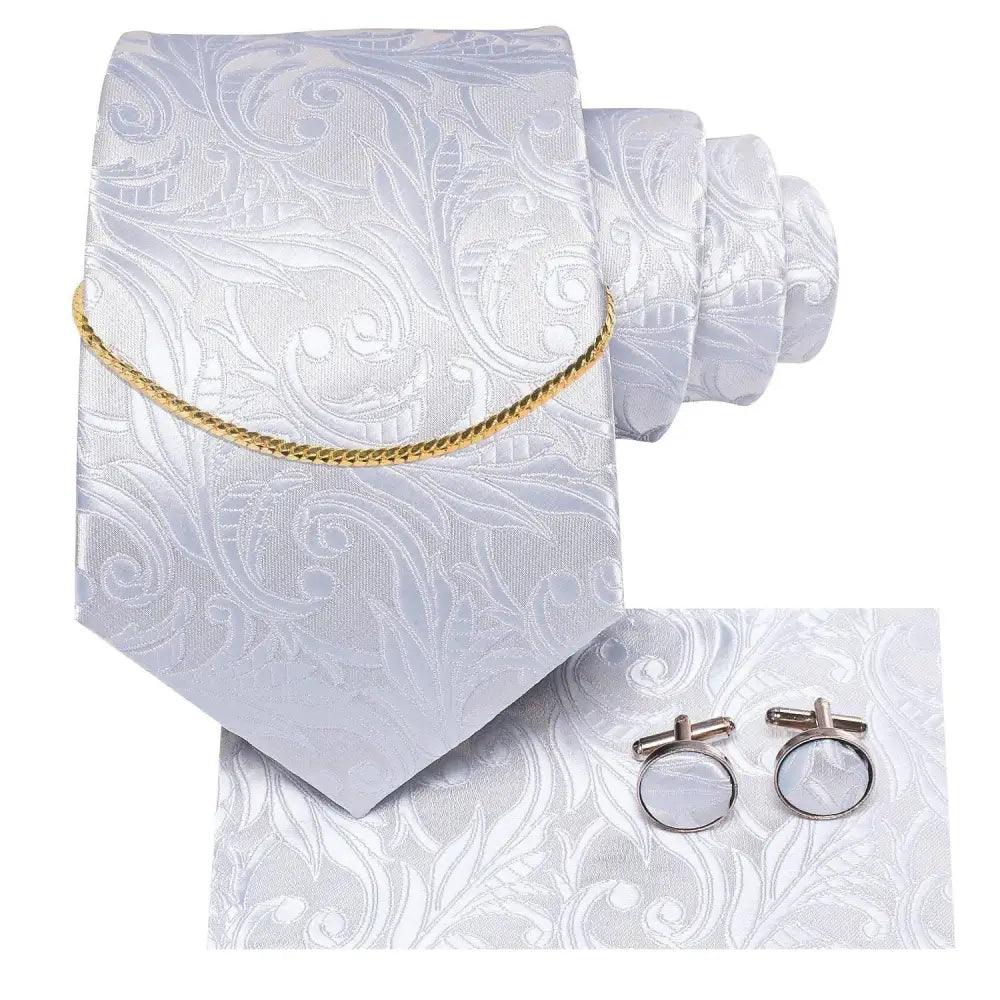 Black Silk Necktie Set Timeless Pocket Square Cufflinks