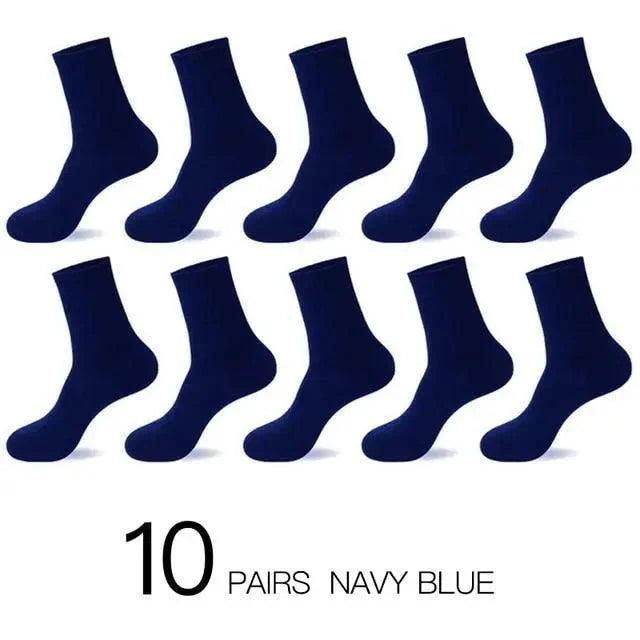 Business Simple White Cotton Socks 10 Pairs Men Breathable Socks Spring Summer Socks for Men Heavy Duty Reinforced Cotton Socks For Men