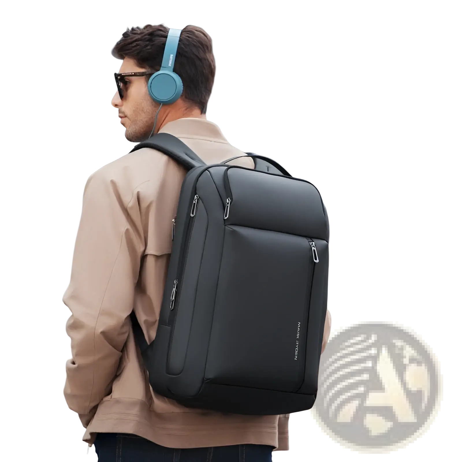 Business Travel Backpack Sleek Oxford Laptop Bag