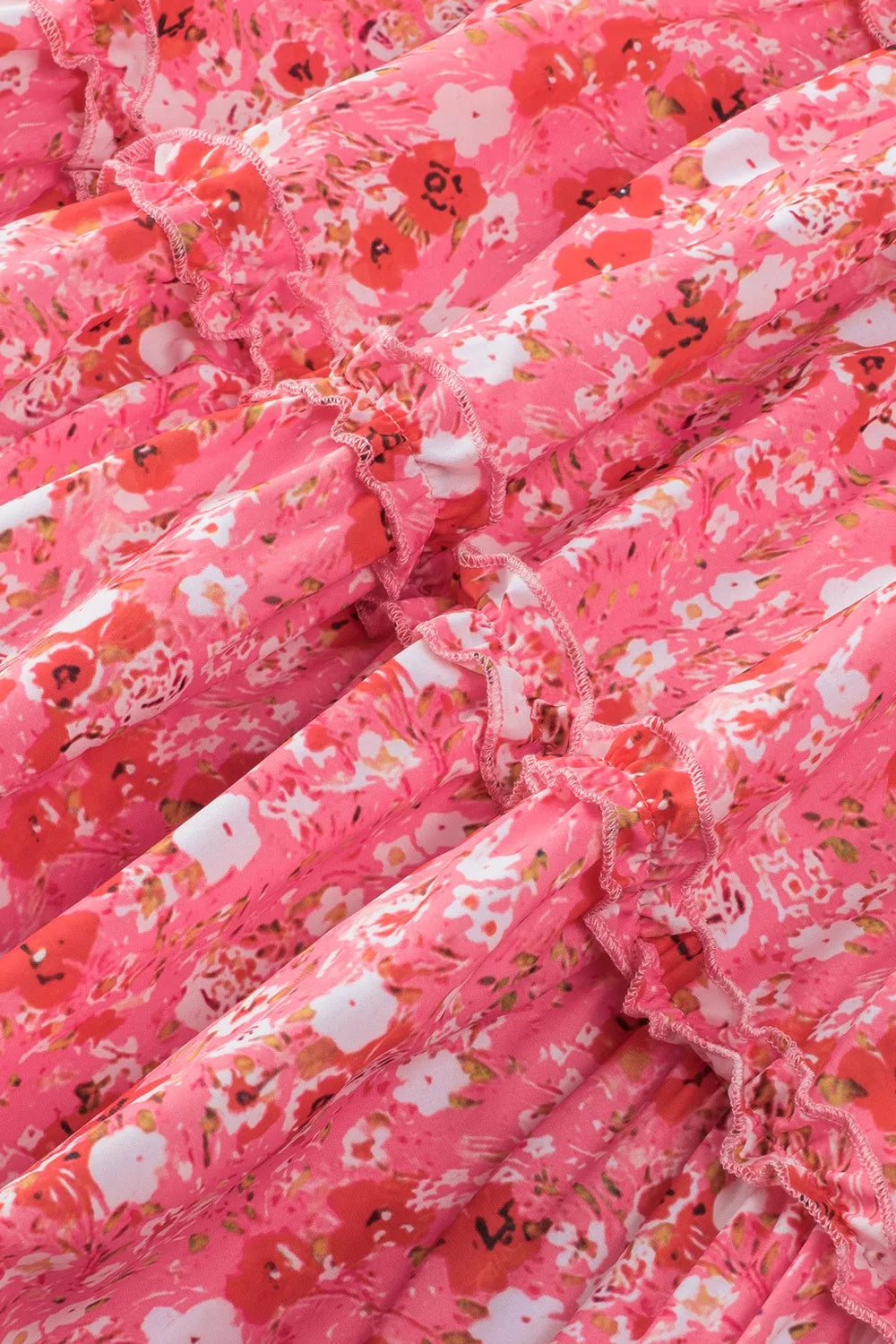 Floral Print Ruffle Tiered Mini Dress