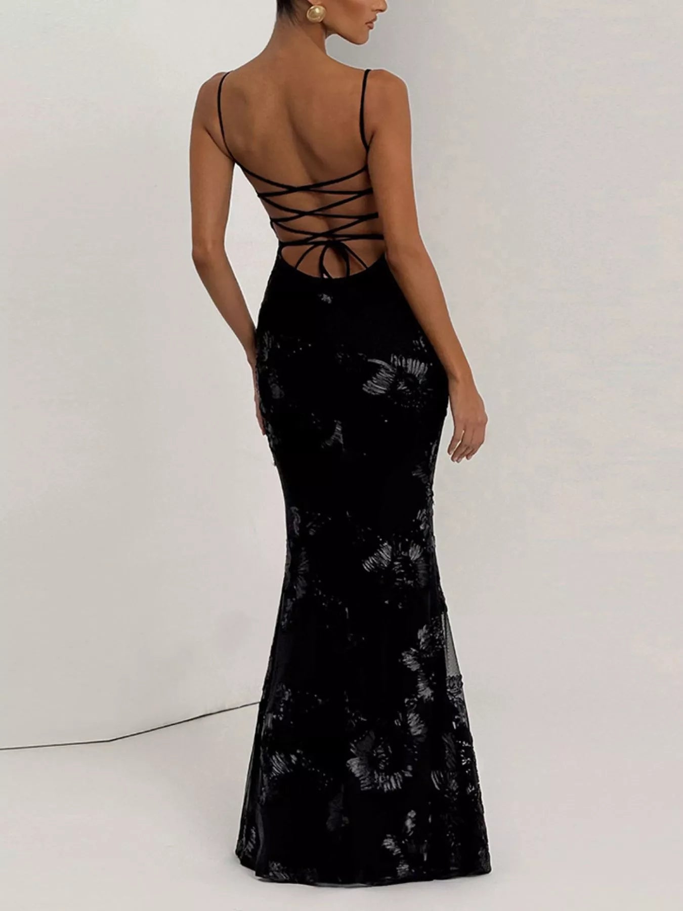 Sweetheart Neck Spaghetti Strap Maxi Dress