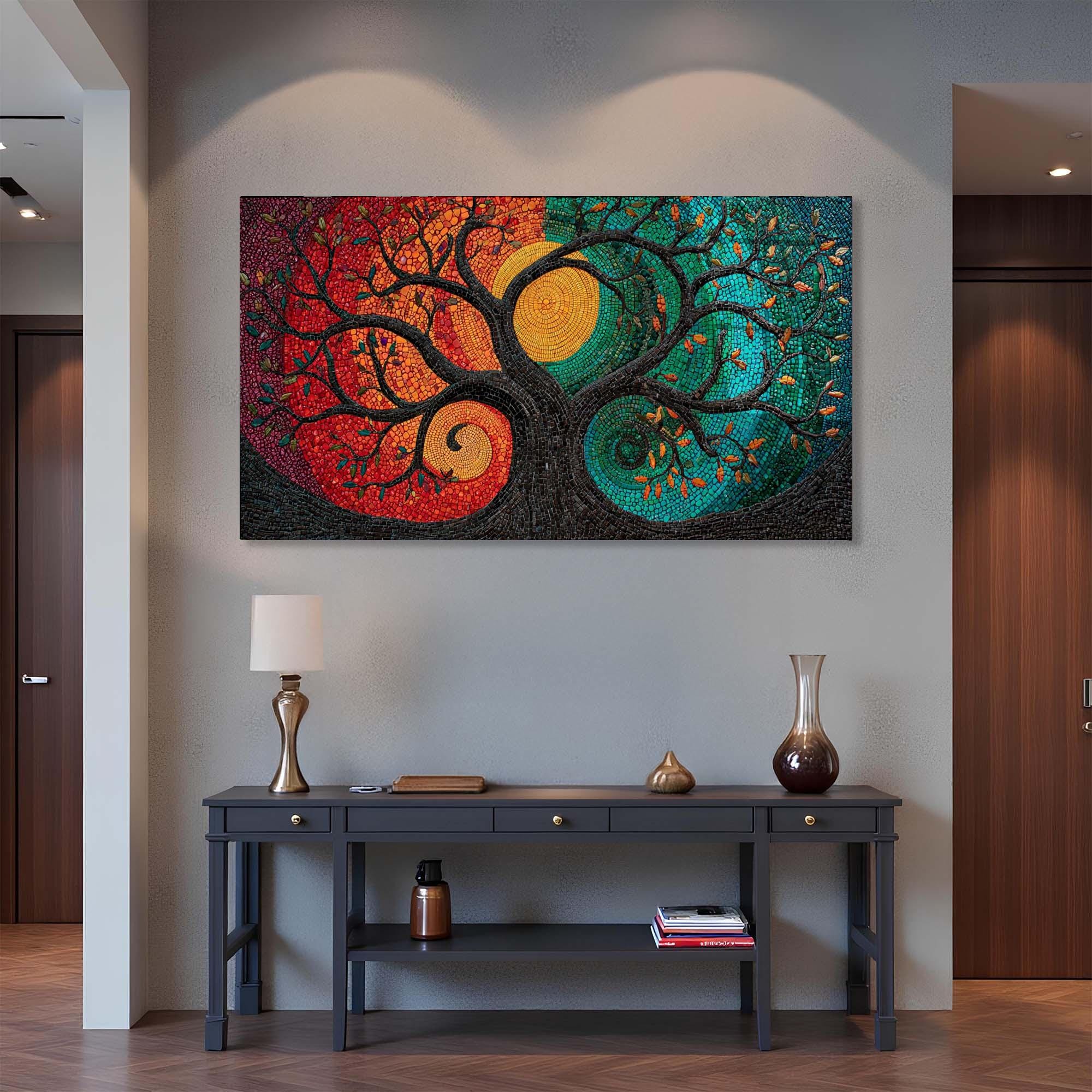 Tree of Life Tempered Glass Wall Art | Spiritual Decor