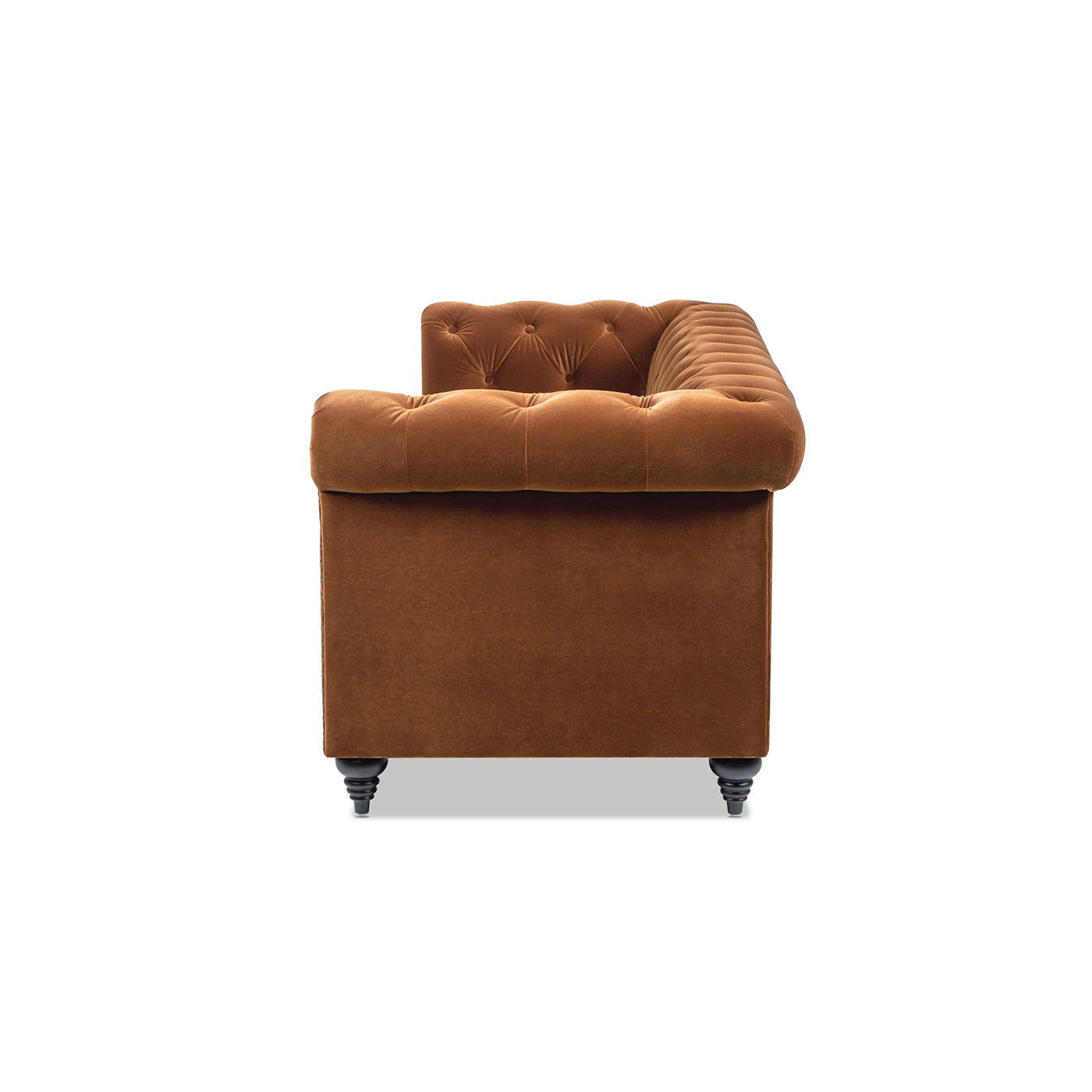 Alto 88' Tufted Chesterfield Sofa, Burnt Orange Performance Velvet