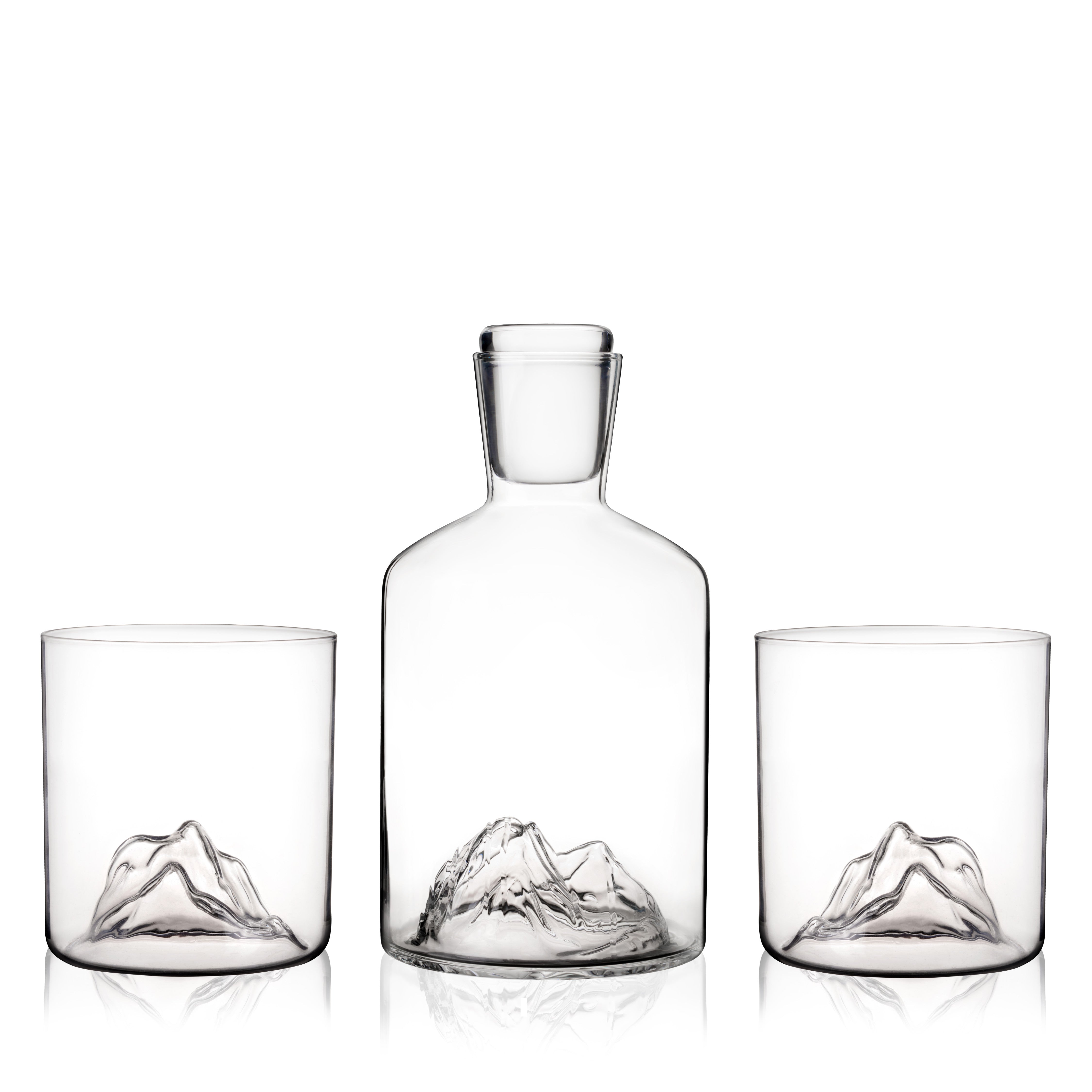 Mountain Crystal Decanter and Tumbler Set