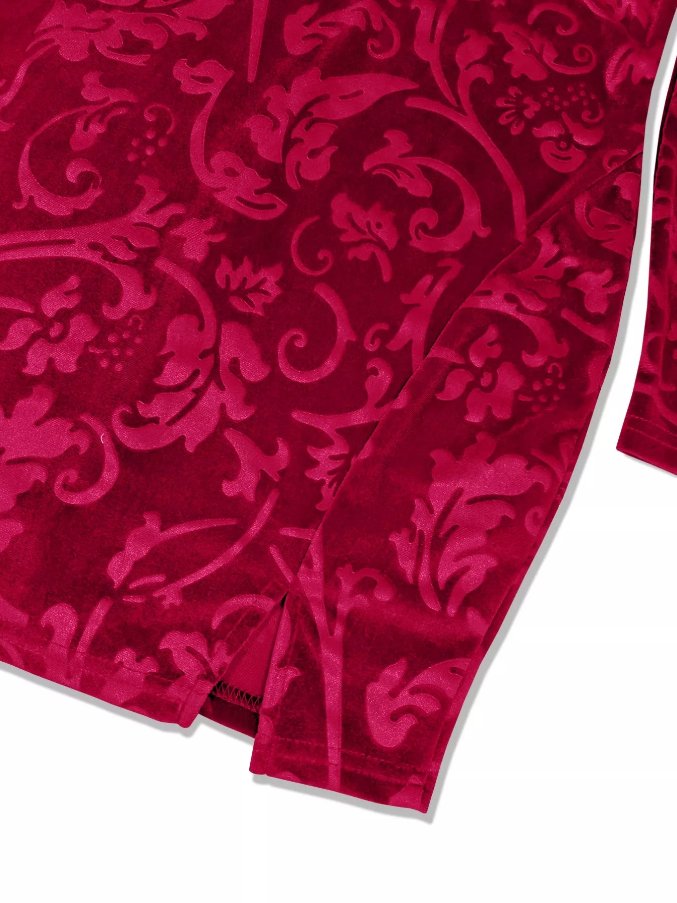 Velvet Floral Bodycon Mini Dress