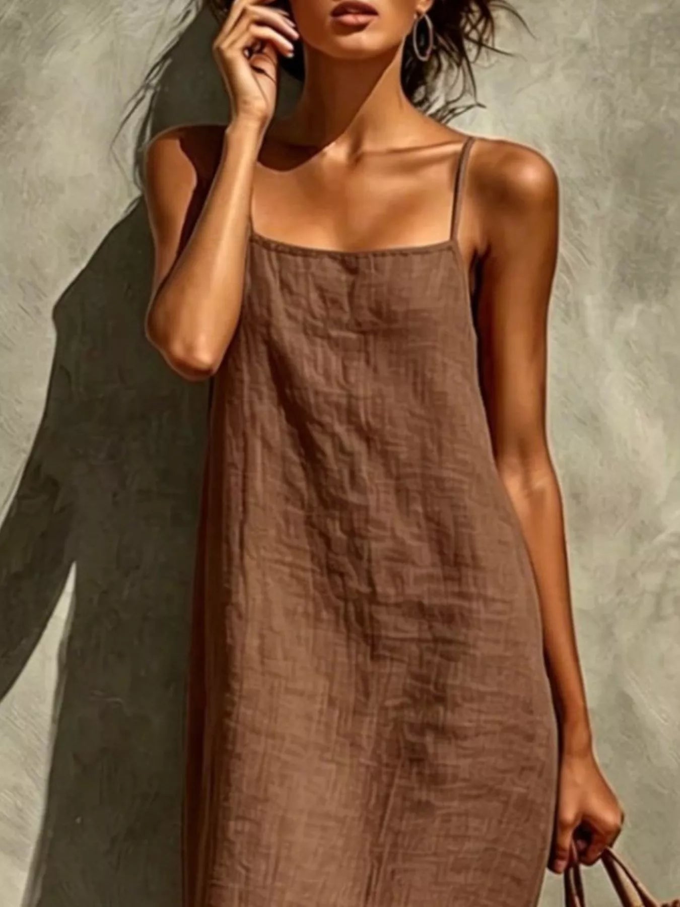 Sleeveless Linen Casual Maxi Dress