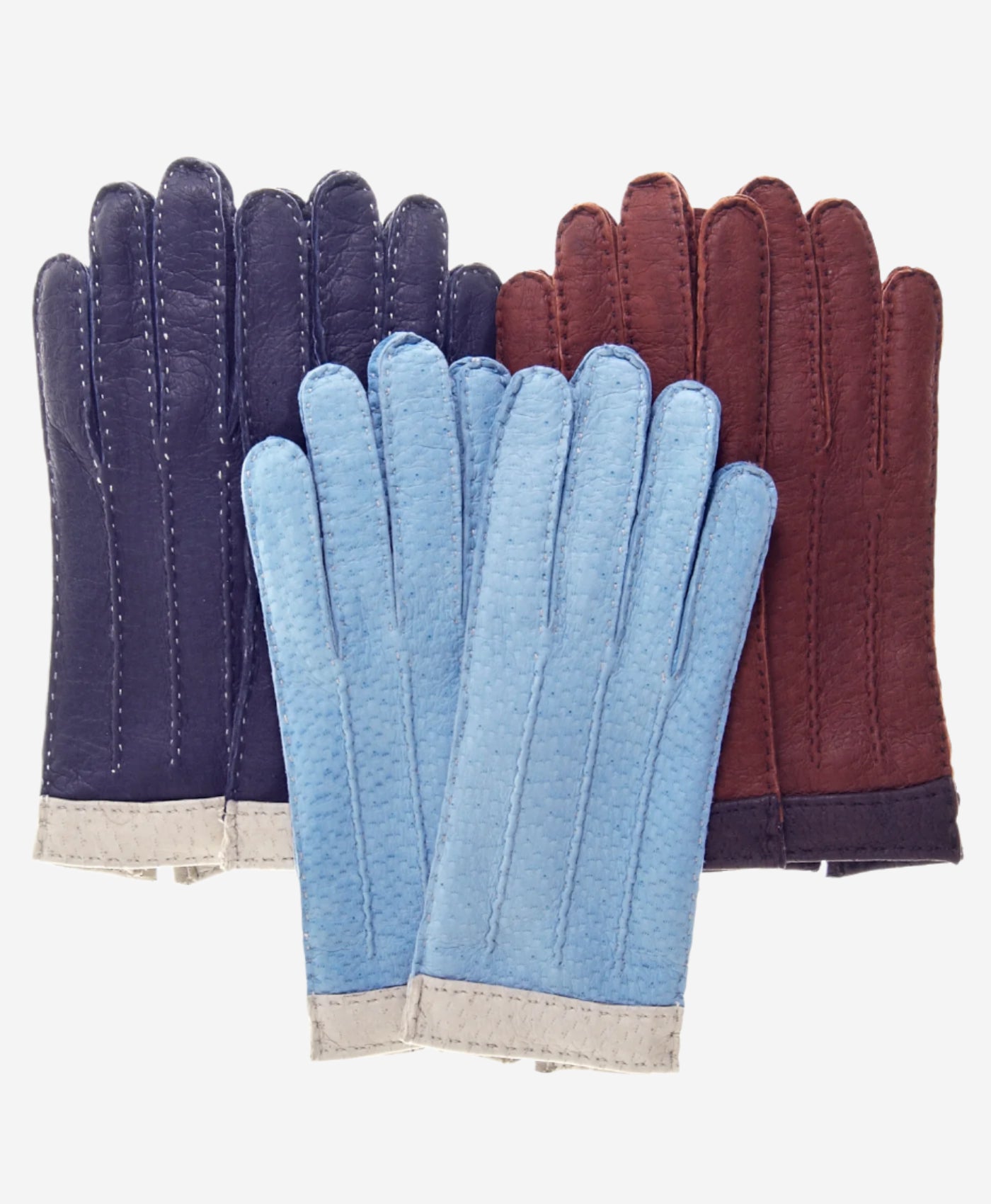 CA4384 (navy) - Women’s Italian peccary gloves with cashmere lining