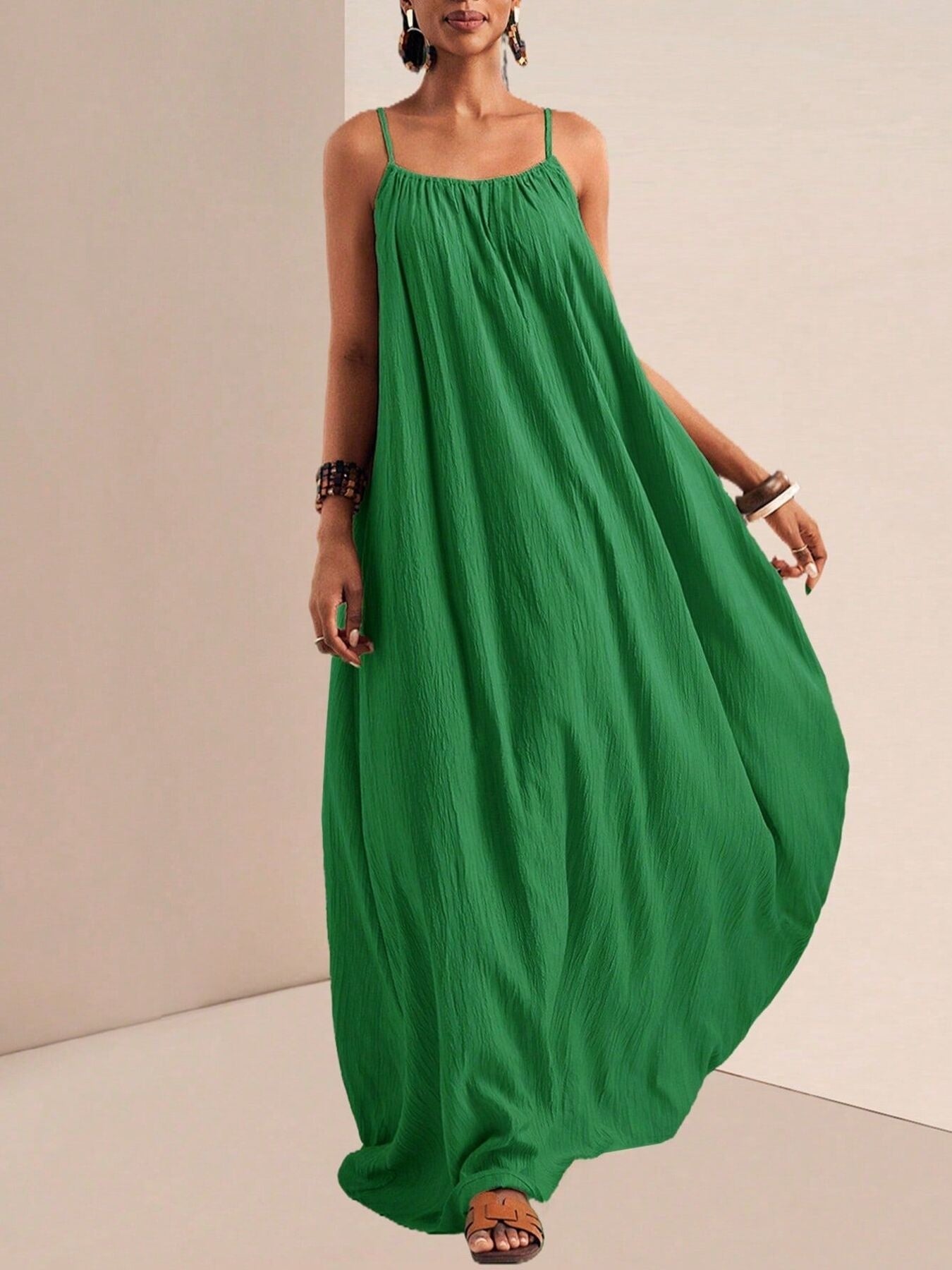 Spaghetti Strap Flowy Maxi Dress