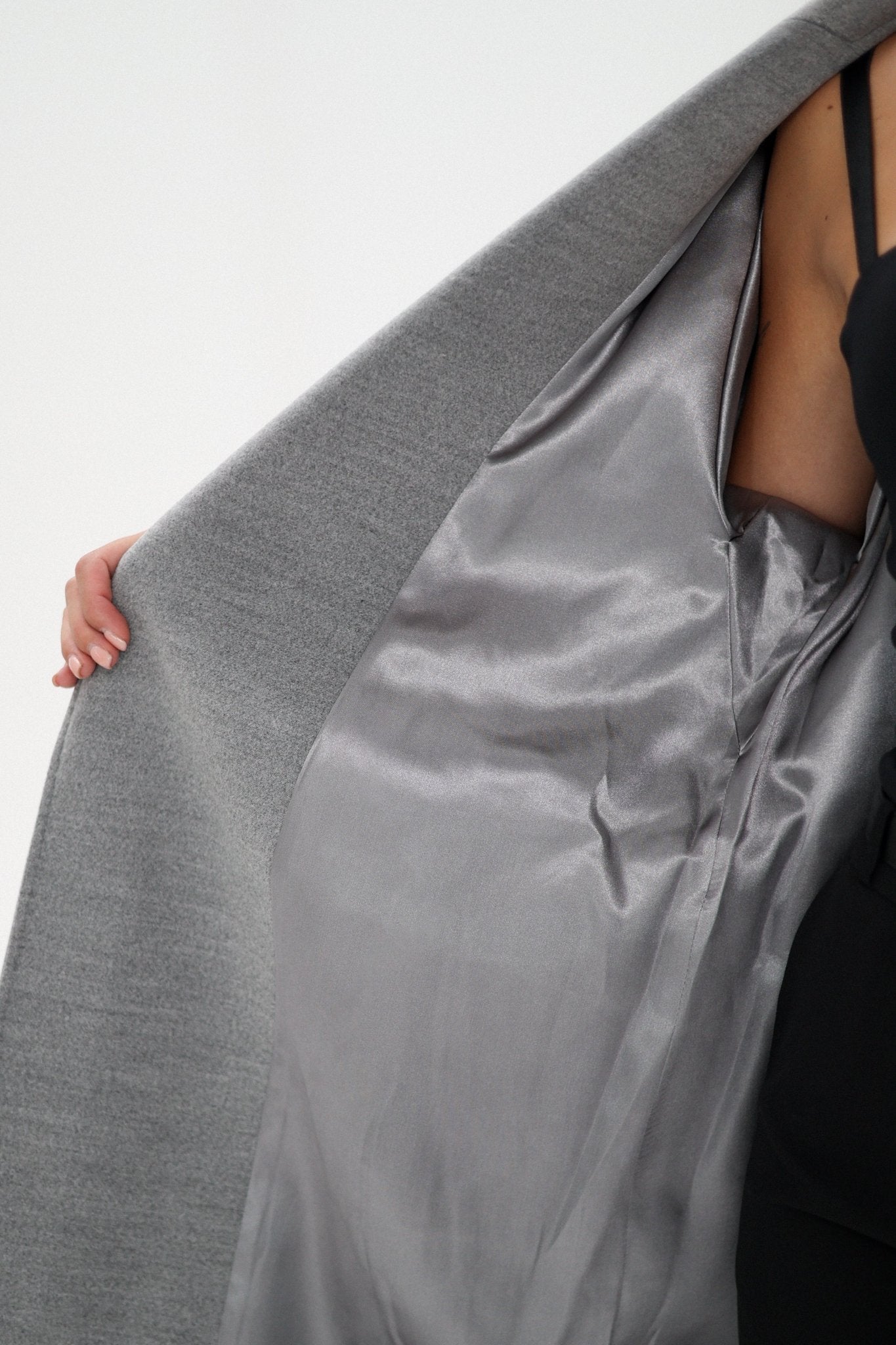 Cambridge Comfort Wraparound Wool Cashmere Coat in Dove - Overture Gifts