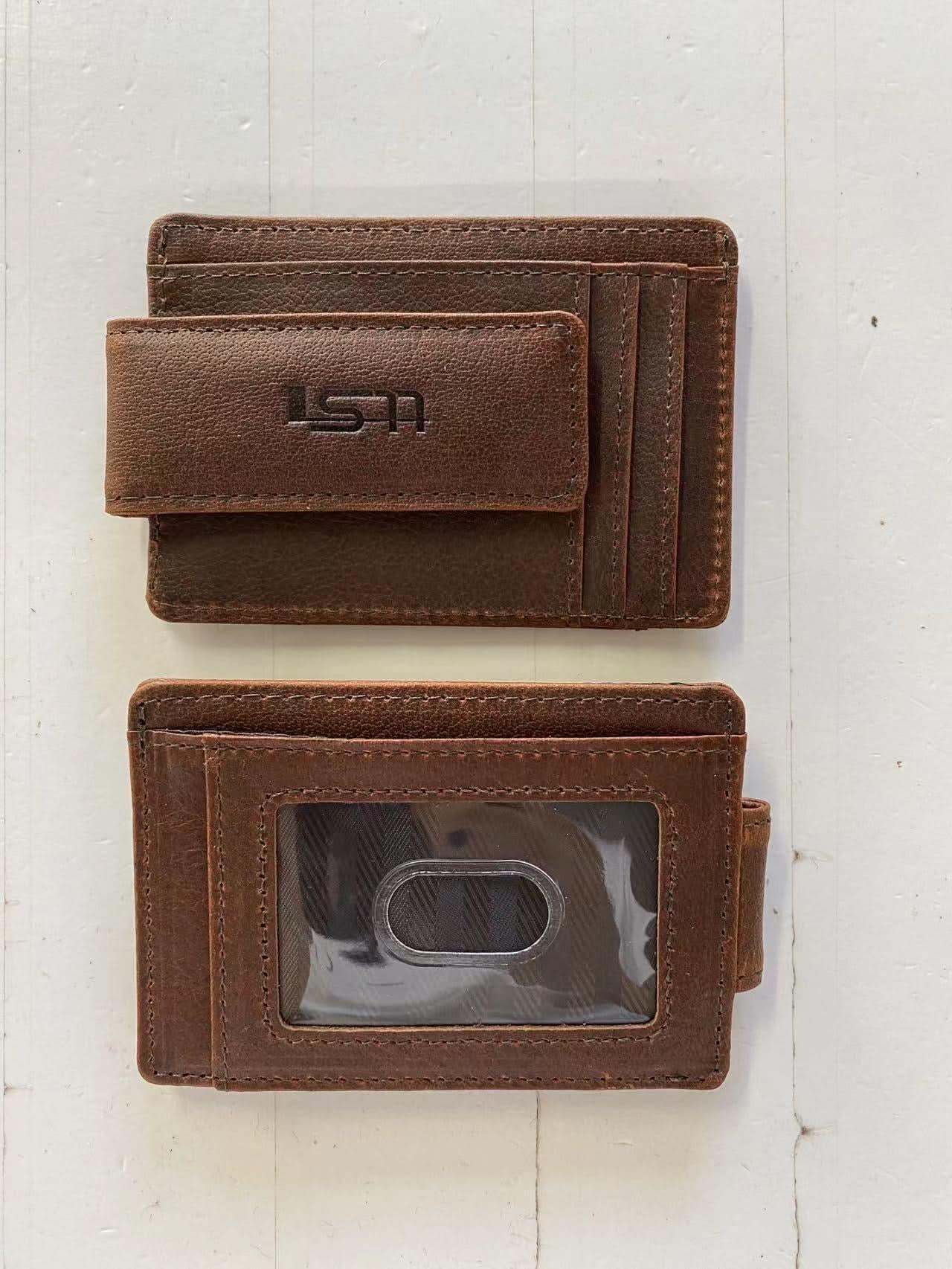 Cambridge Full-Grain Leather Magnetic Money Clip Wallet – Slim RFID Front Pocket Wallet for Men - Overture Gifts