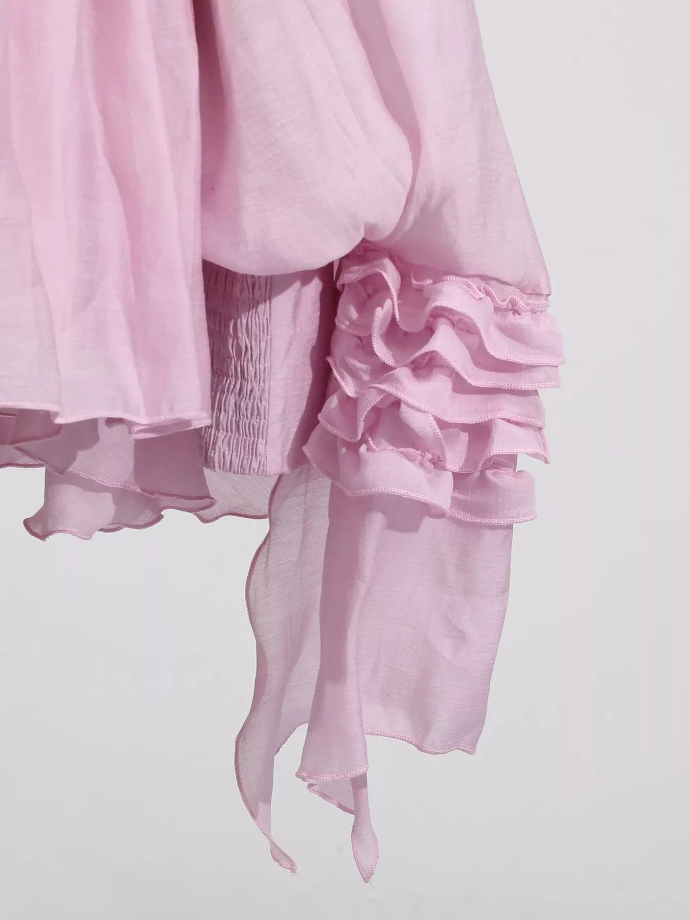 Ruffled Long Sleeve Mini Dress