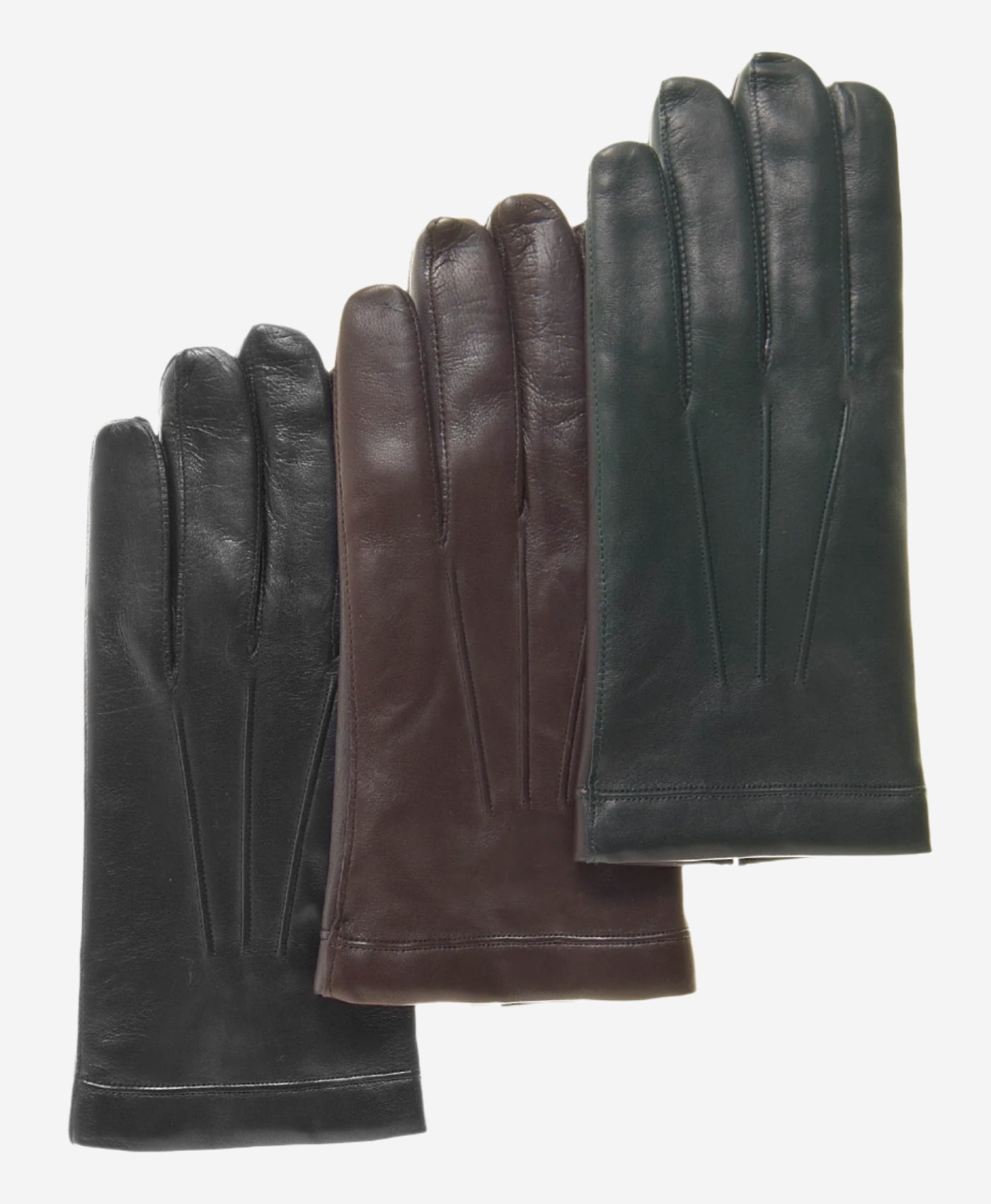 CC3301 (hunter) - Men’s Italian cashmere lined touchscreen leather gloves