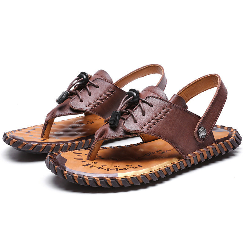 Casual Beach Shoes Fashionable Mens Versatile Two-way Footwear In Large Sizes