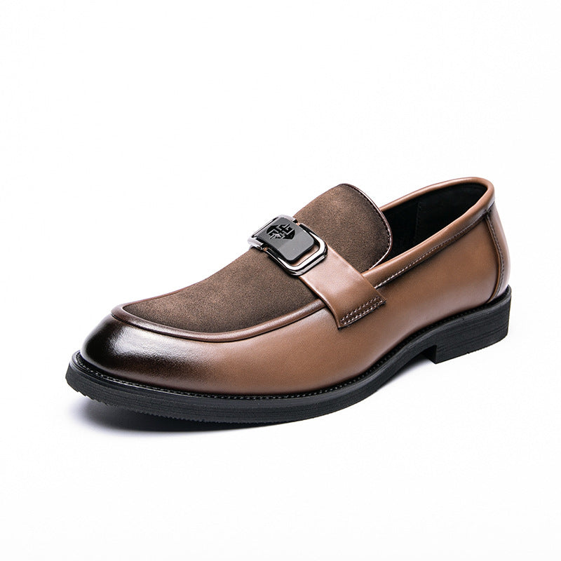 Mens Leather Shoes Plus-Size Slip-On Casual Loafers